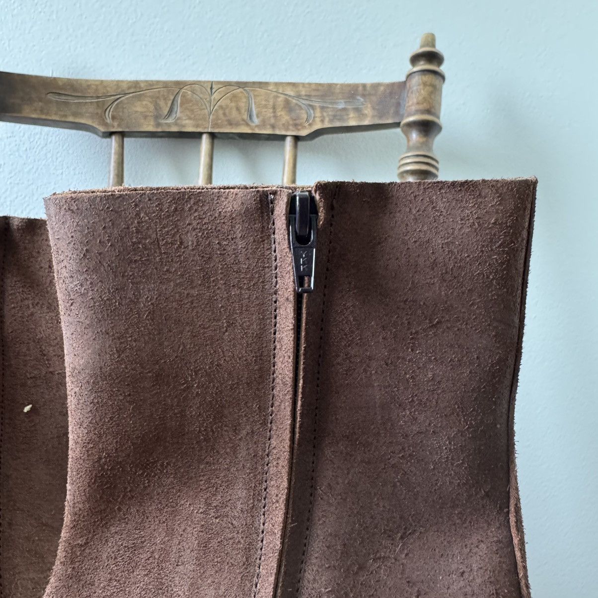 Maison Margiela AW2003 Martin Margiela Brown Suede Square Toe Boots Size US 11 / EU 44 - 6 Thumbnail
