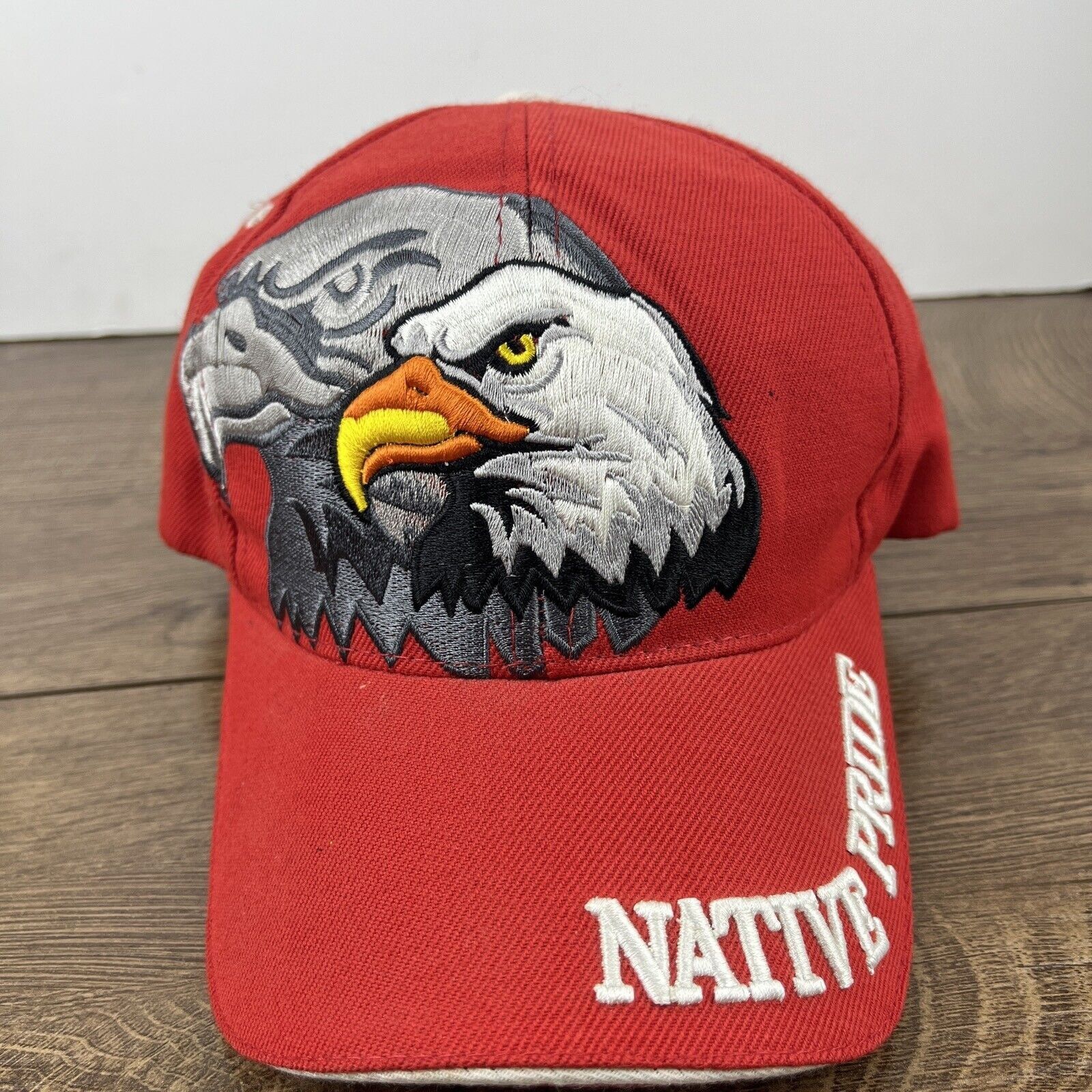 Other Native Pride Hat Bald Eagle Red Hat Adjustable Adult Size Ha Size ONE SIZE - 5 Thumbnail