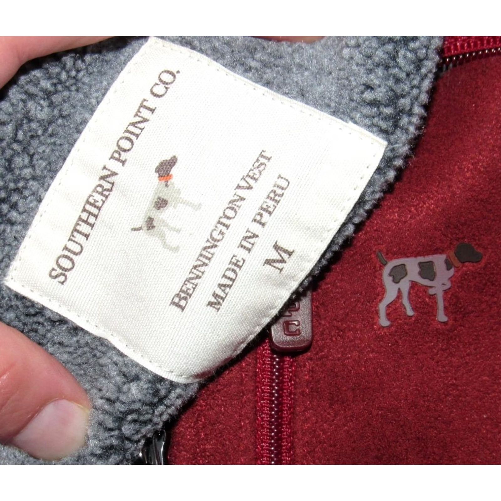 Vintage SOUTHERN POINT Grey Red Full Zip Fleece Vest Medium M Shirt Mens Size US M / EU 48-50 / 2 - 3 Thumbnail