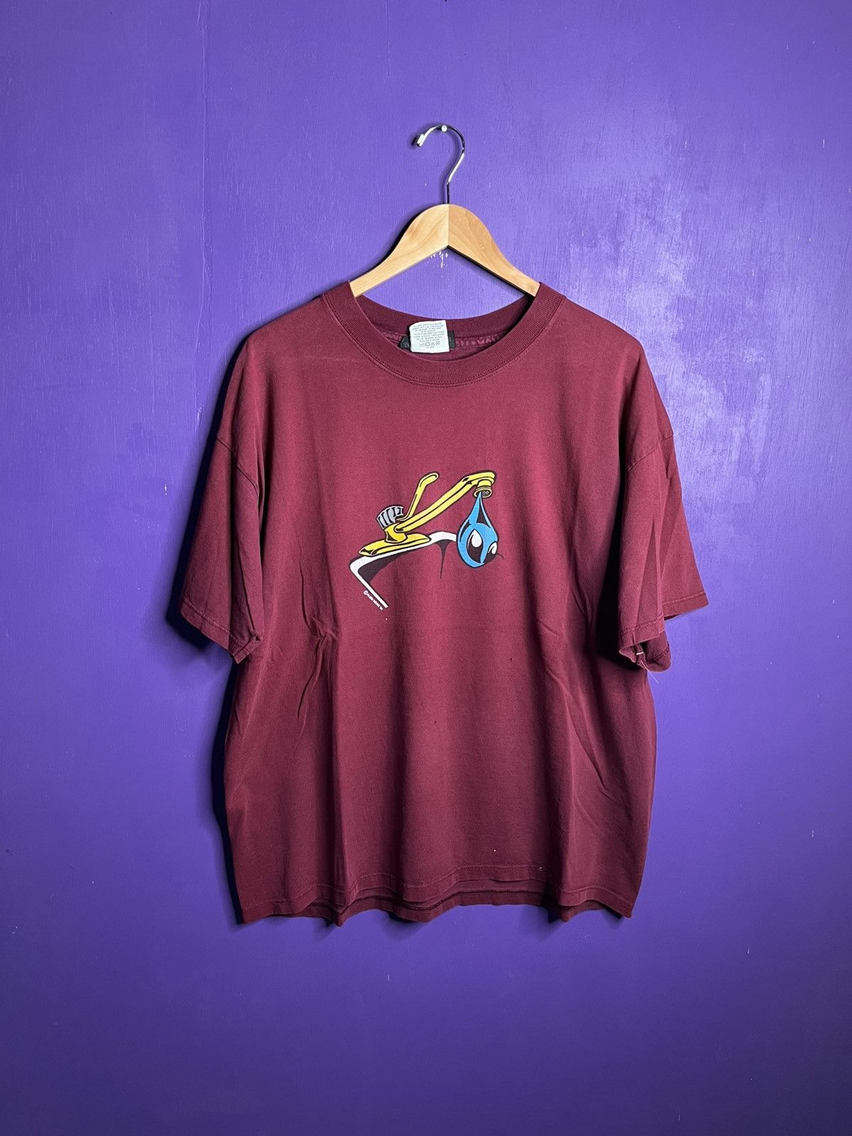 Vintage Vintage 1998 Alien wear faucet drip logo t-shirt Size US XL / EU 56 / 4 - 1 Thumbnail