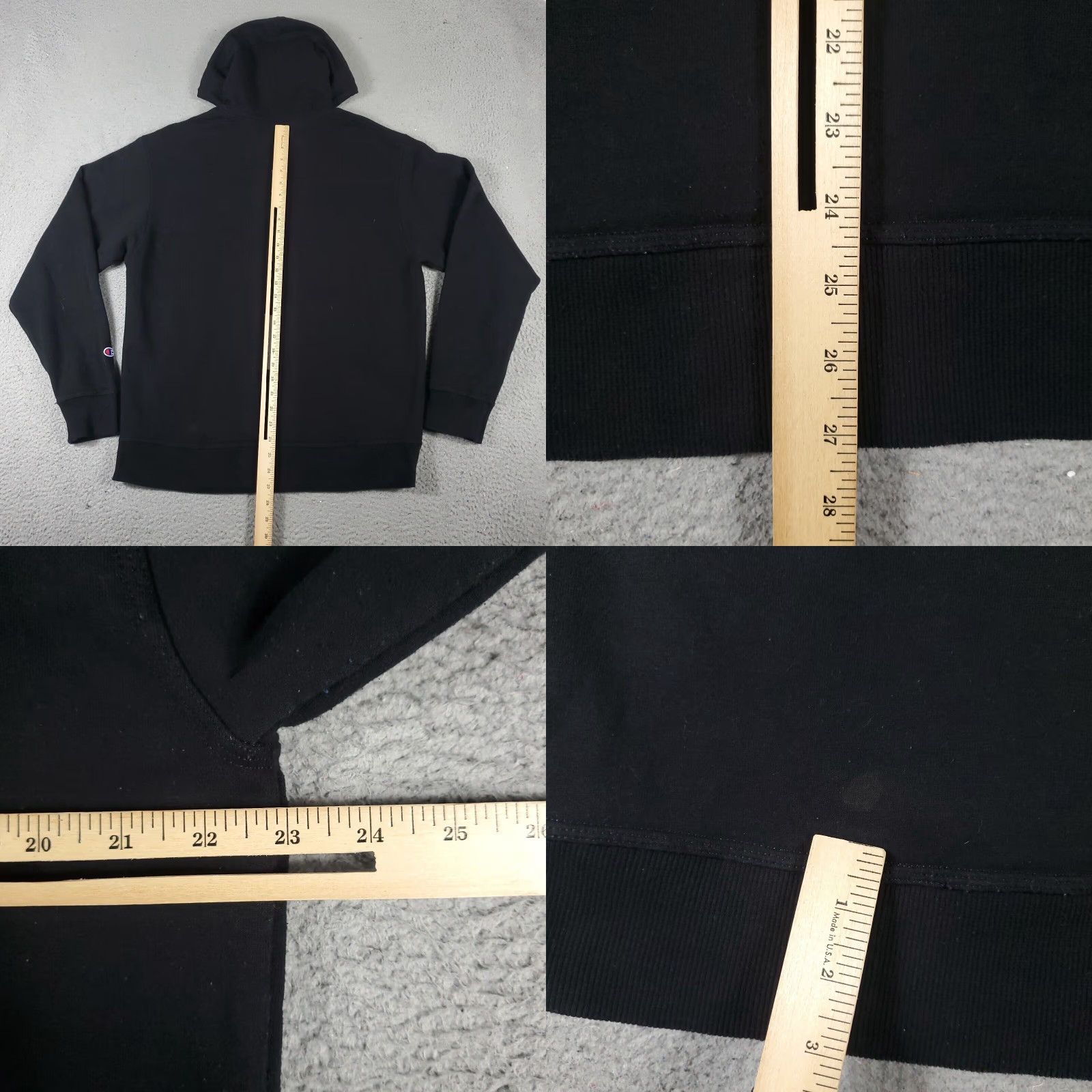 Champion Champion Hoodie Mens Large Black Pullover Sweatshirt Fleece Size US L / EU 52-54 / 3 - 8 Thumbnail