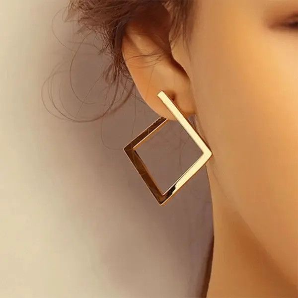 Japanese Brand × Vintage Retro Minimalist Square Earrings Size ONE SIZE - 3 Thumbnail