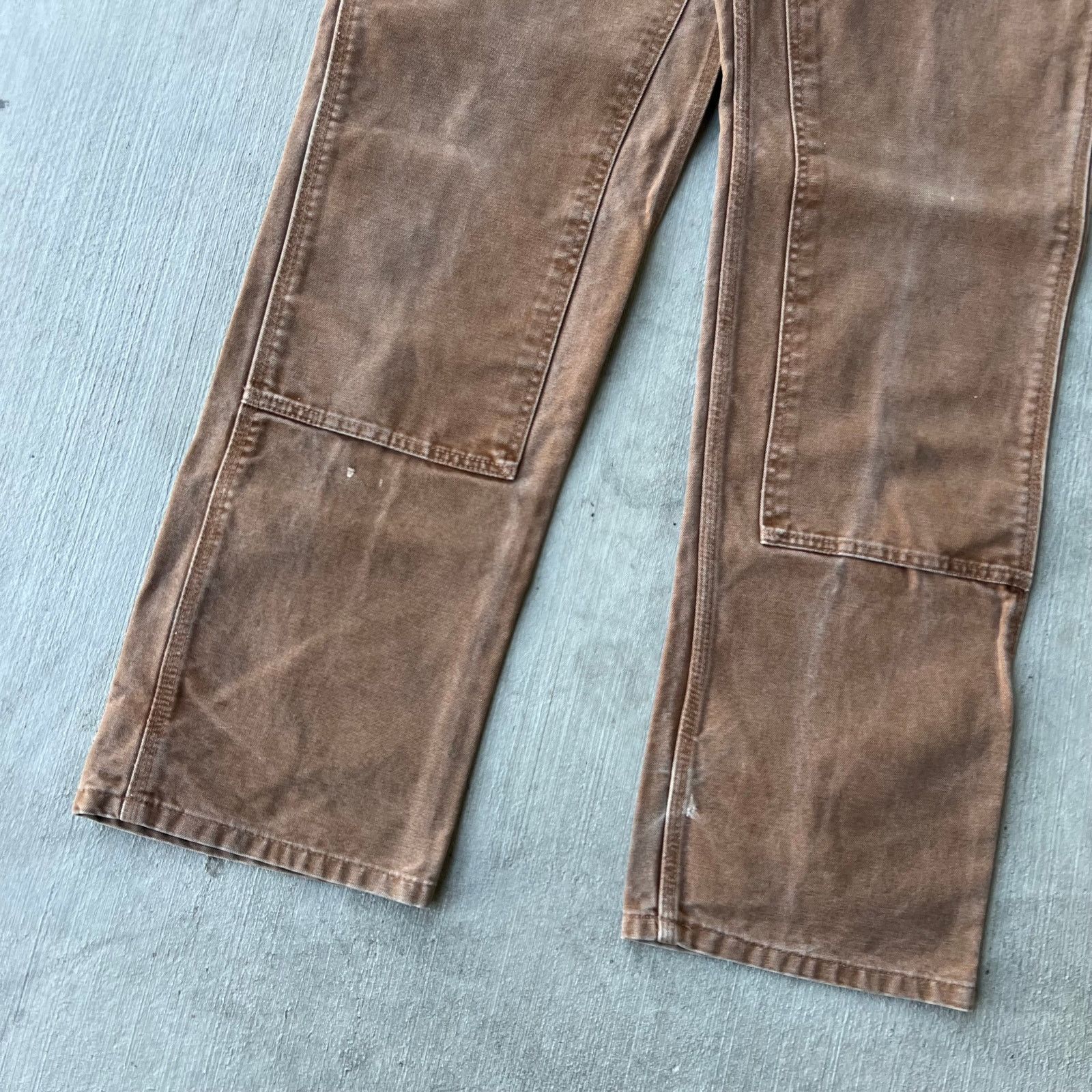 Carhartt × Vintage Carhartt brown WOMENS double knee work wear carpenter pants Size US 28 / EU 44 - 3 Thumbnail