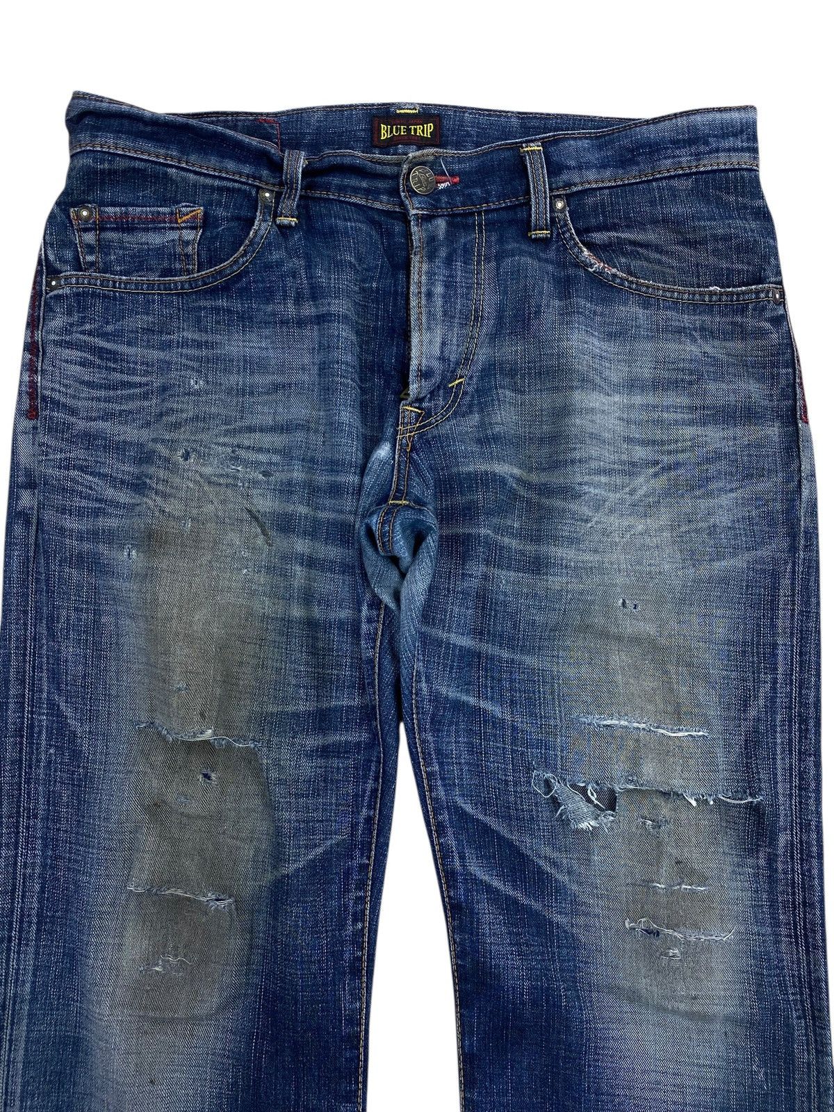 Edwin Edwin Mud Wash Ripped Style Loose Jean Size US 33 - 2 Thumbnail