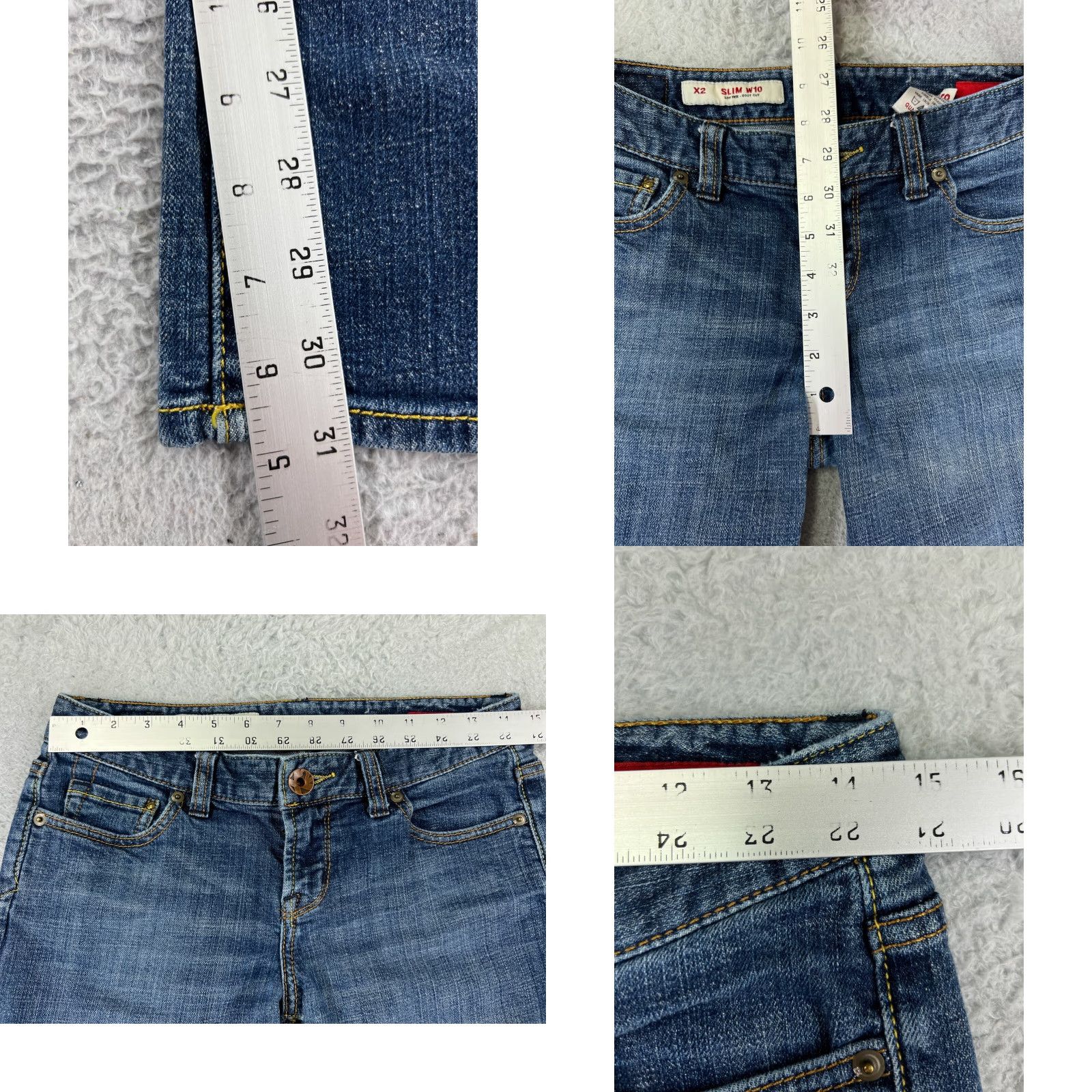 Express Express Jeans Women 6 Blue Denim Bootcut Slim Low Rise 5-Pocket Cotton Elastane Size 28" / US 6 / IT 42 - 9 Thumbnail