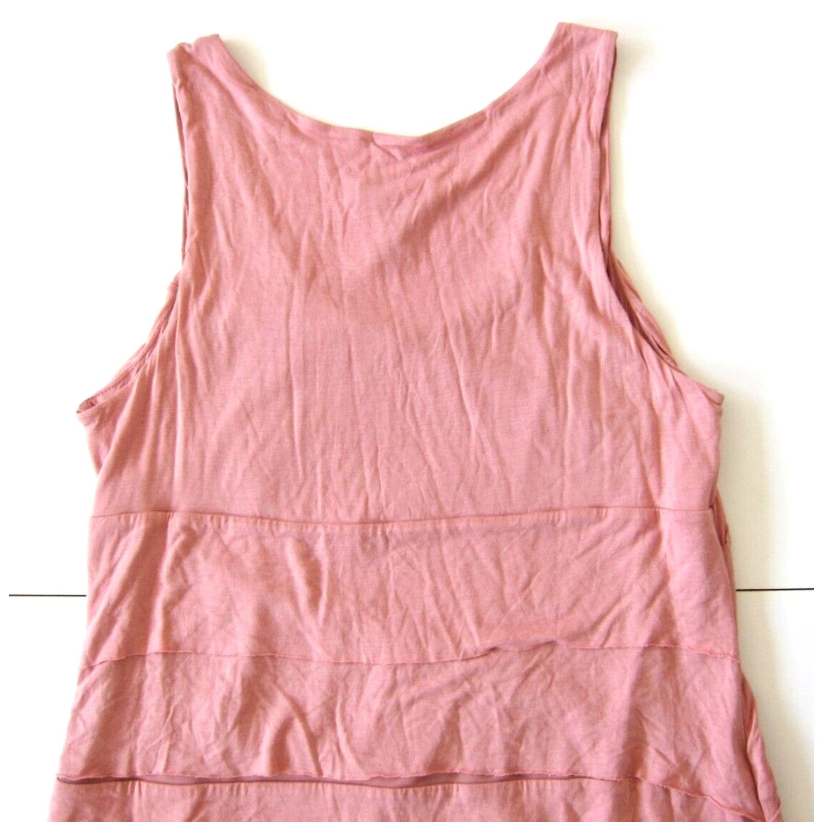 Vintage VINTAGE New York & Company Stretch Mauve Pink Layered Sleeveless Tank Dress Large Size L / US 10 / IT 46 - 6 Thumbnail
