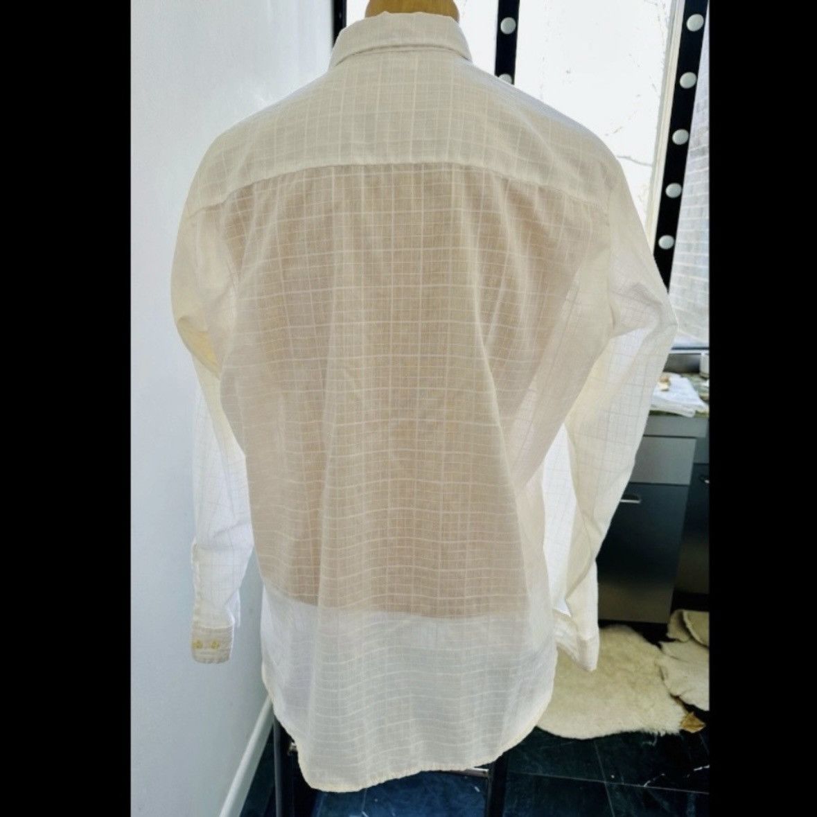 Levi's Vintage Clothing VINTAGE 1970s LEVI'S SHIRT WHITE TAG WINDOWPANE PLAID XL Size US XL / EU 56 / 4 - 5 Thumbnail