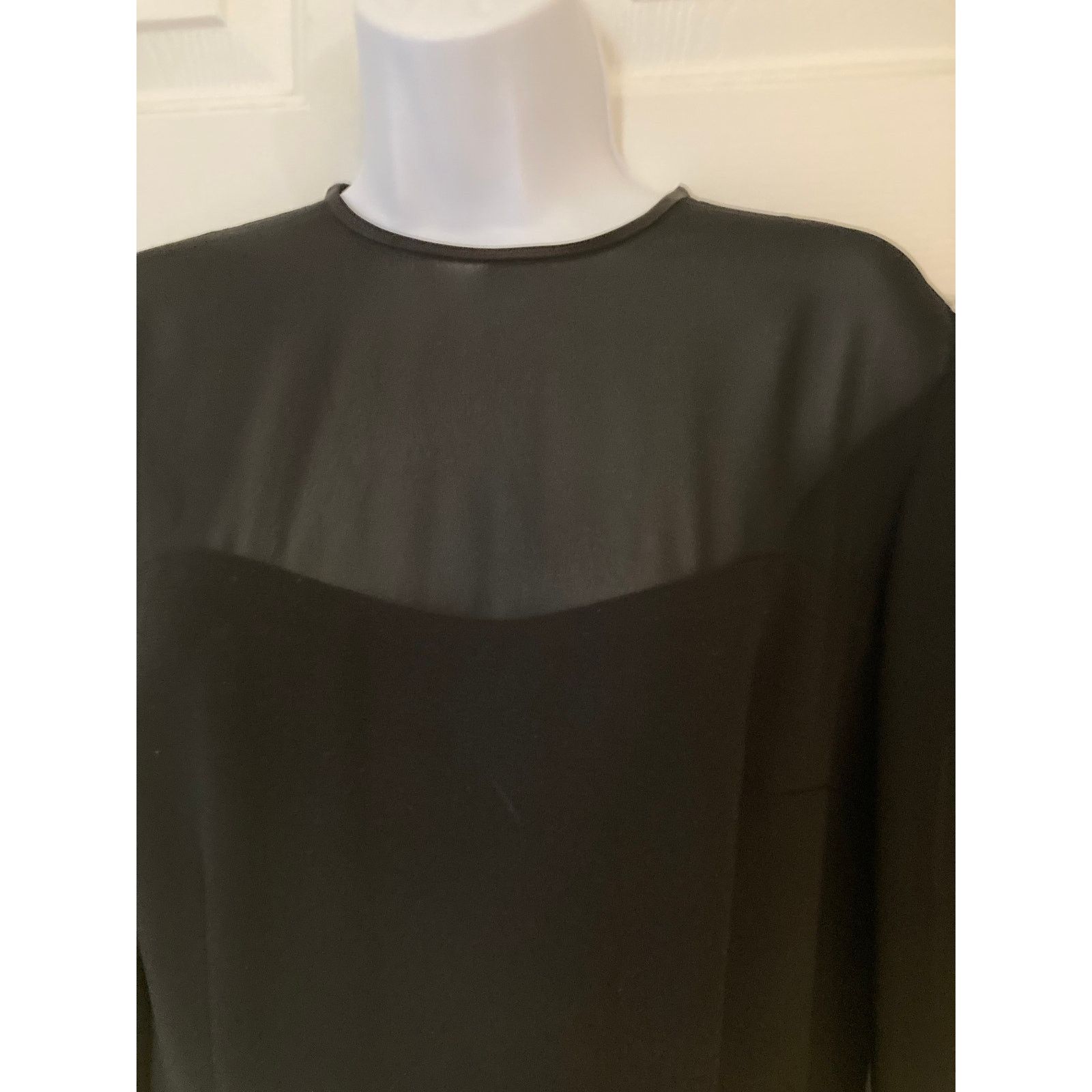 Nicole Miller Nicole Miller NYC Black Sheer-Yoke Dress – Size 8 Size M / US 6-8 / IT 42-44 - 3 Thumbnail