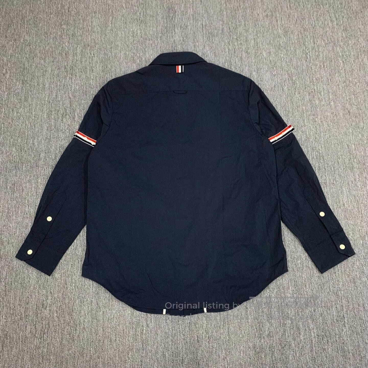 Thom Browne Thom Browne Navy Nylon Shirt Jacket. Size US XL / EU 56 / 4 - 2 Thumbnail