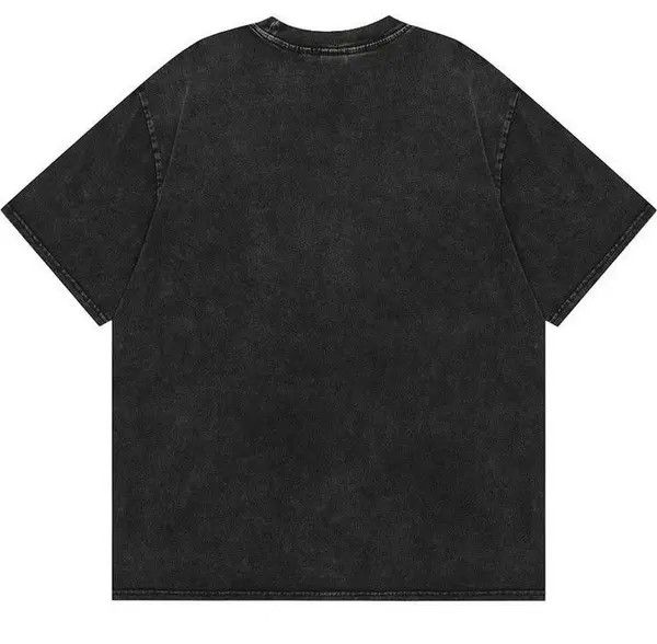 Japanese Brand Gothic Blue FACE Print Black T-Shirt Hipster Graphic Tees Size US L / EU 52-54 / 3 - 8 Thumbnail