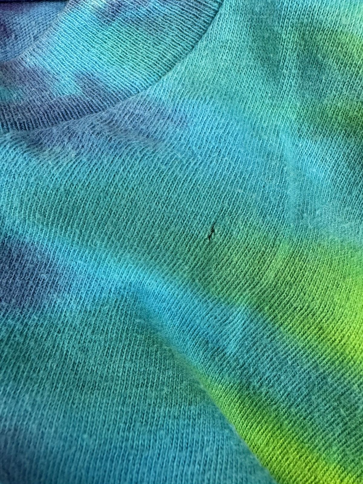 Vintage Vintage 90s Oneita made in USA rainbow tie dye tee boxy fit Size US L / EU 52-54 / 3 - 11 Thumbnail