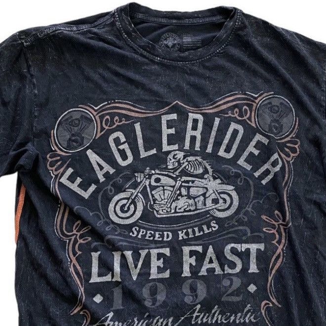 Vintage Rare Y2K Affliction Tee – Eagle Rider Graphic Size US L / EU 52-54 / 3 - 1 Thumbnail