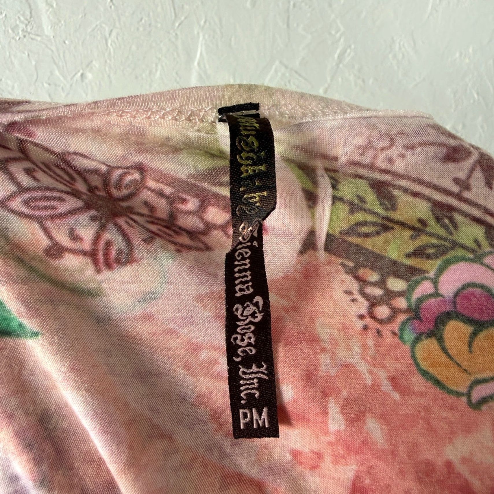 Vintage VINTAGE Mushka by Sienna Rose T-Shirt Shirt Floral Print Cotton Knit Pink Short Sleeve Womens PM Size 38 Bust 22" Length Size M / US 6-8 / IT 42-44 - 5 Thumbnail