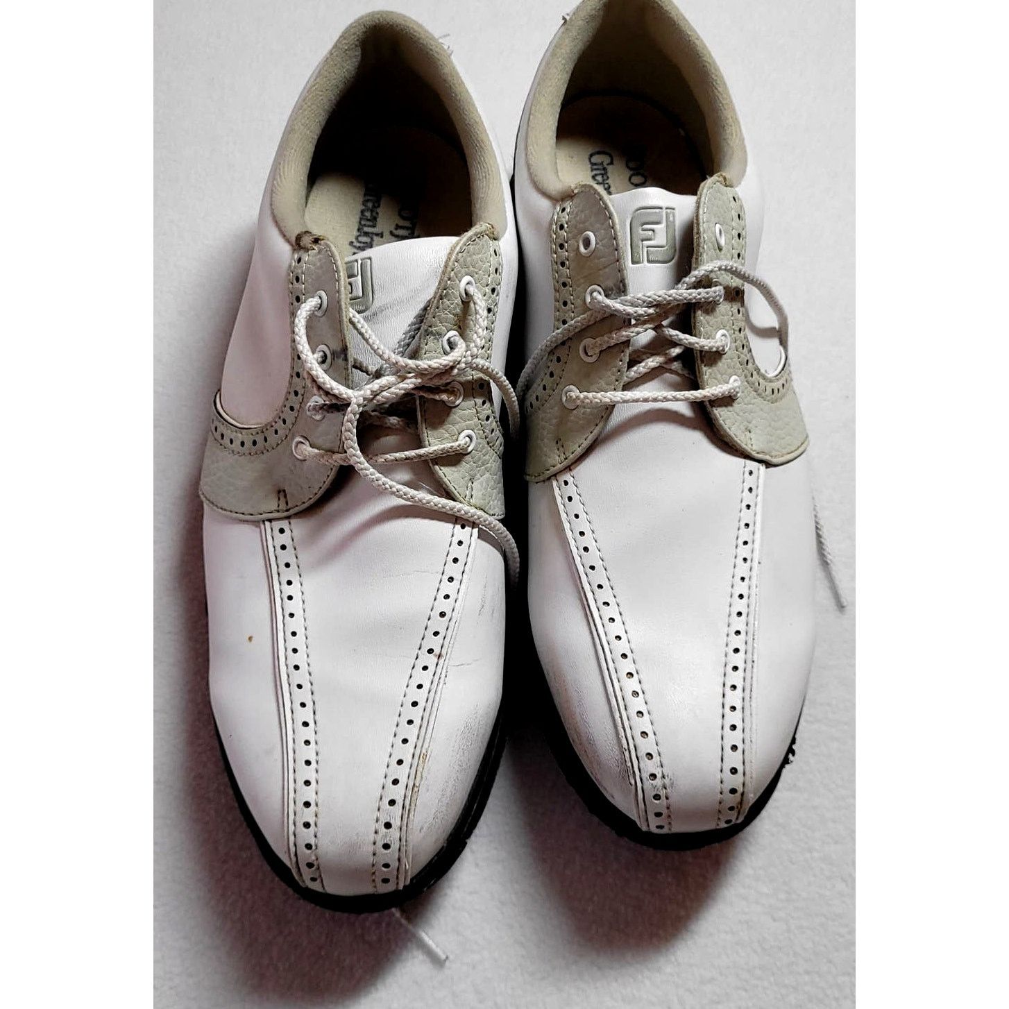 Footjoy FJ FootJoy GreenJoys Golf Saddle Shoes Mens 10 M White Size US 10 / EU 43 - 1 Thumbnail