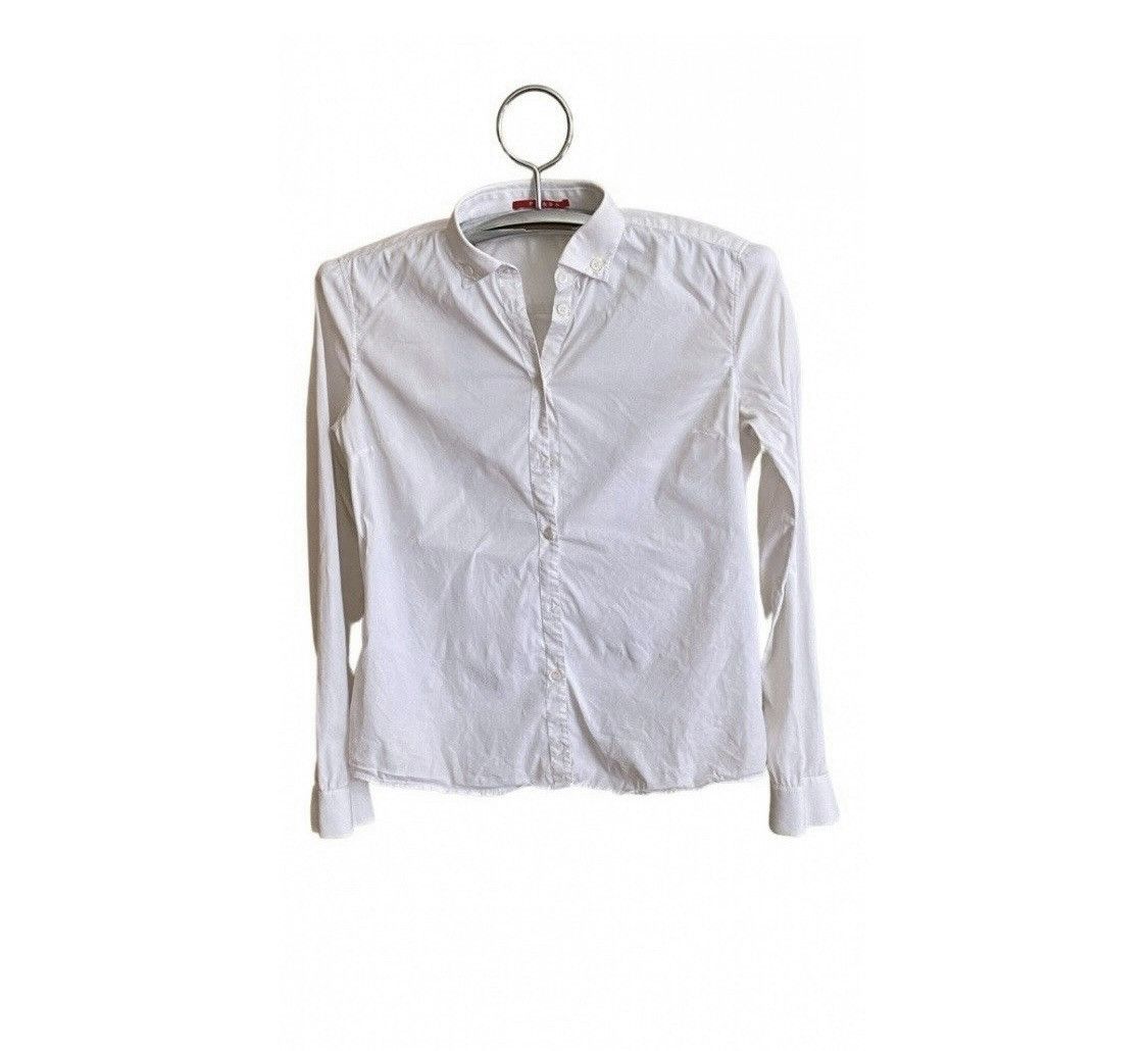 image of Prada Elegance Women Shirt Button Up in White (Size Medium)