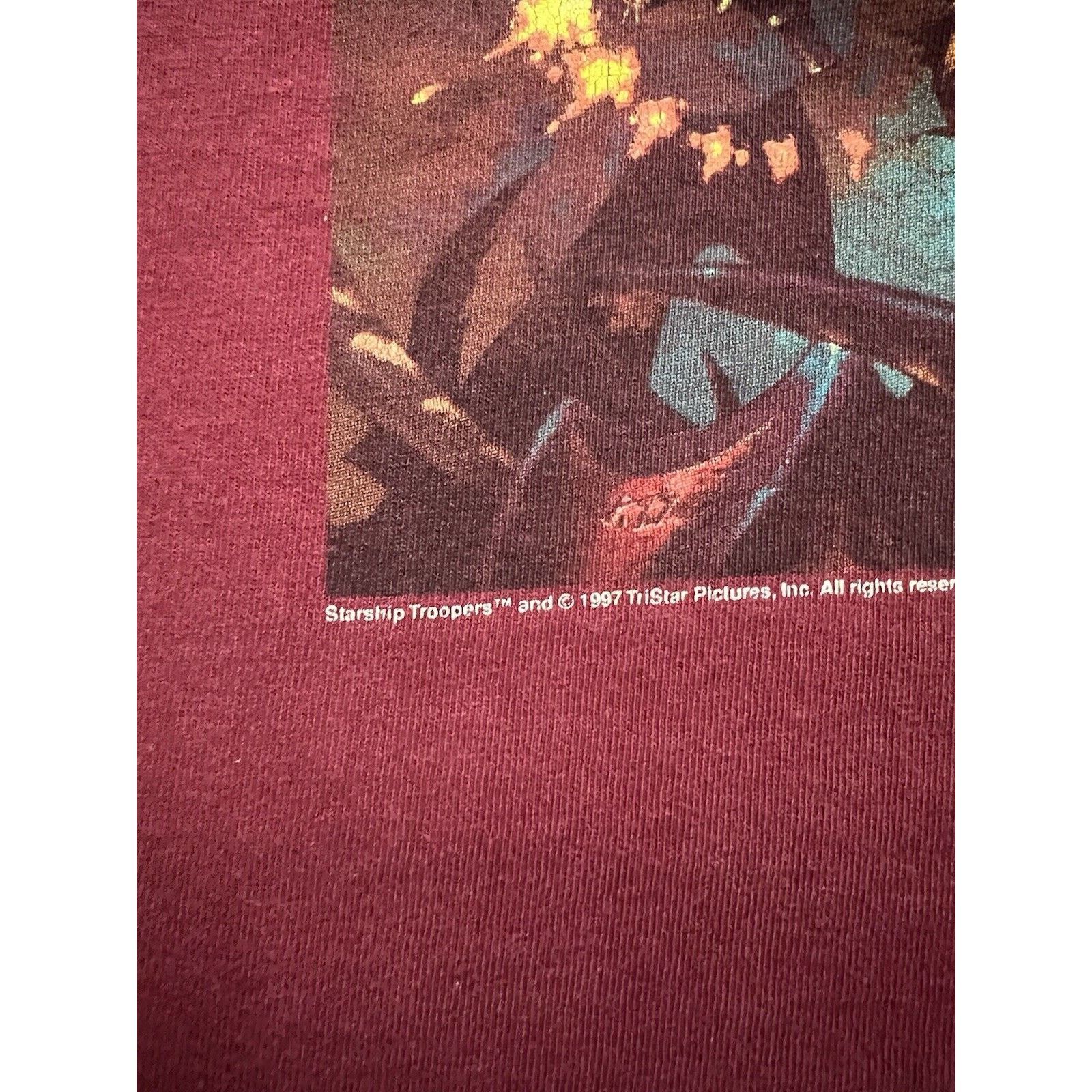 Vintage Vintage Starship Troopers Movie Promo T Shirt XL 90s Size US XL / EU 56 / 4 - 9 Thumbnail