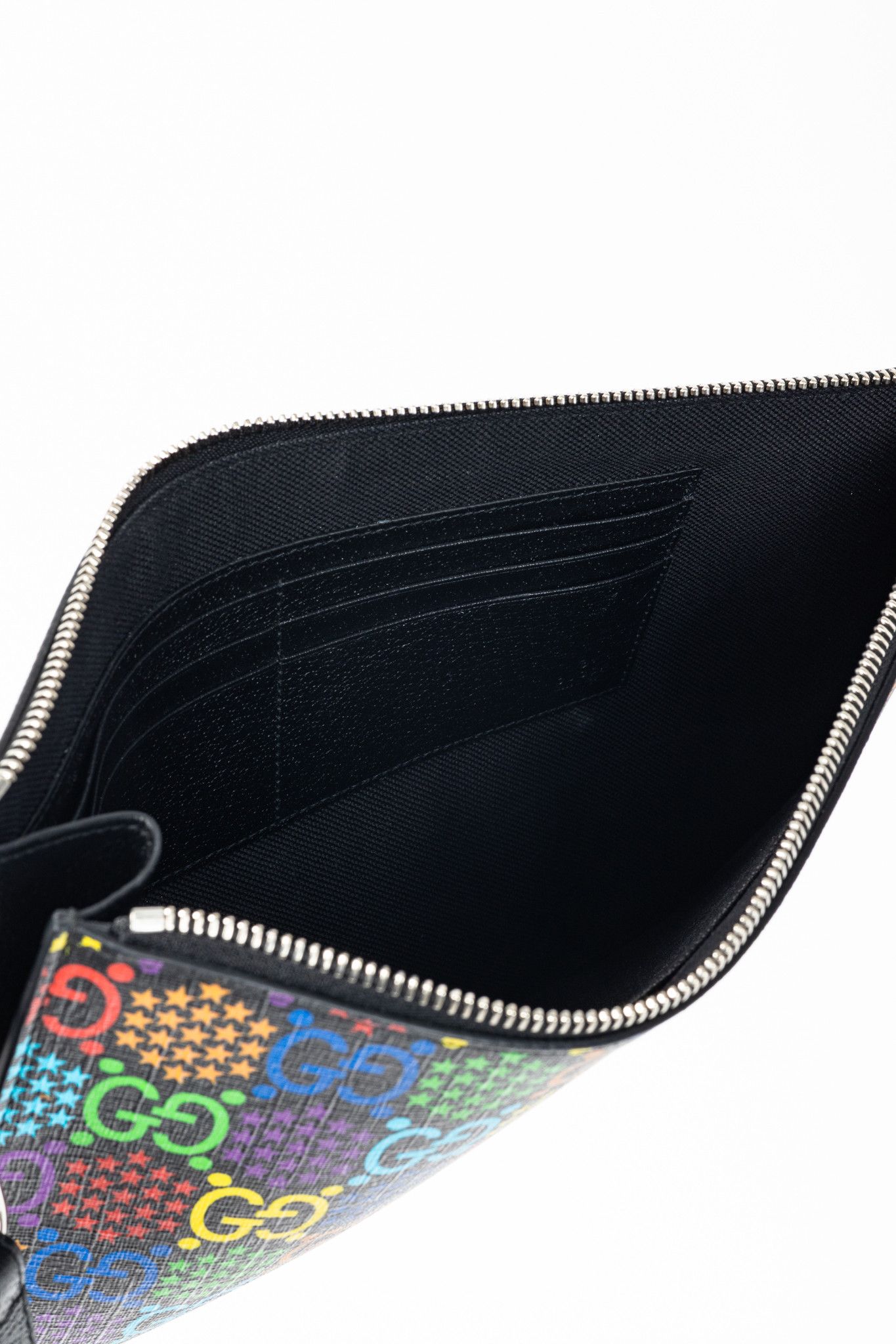 Gucci Gucci Black-Multi GG Psychedelic Zip Pouch Size ONE SIZE - 9 Thumbnail