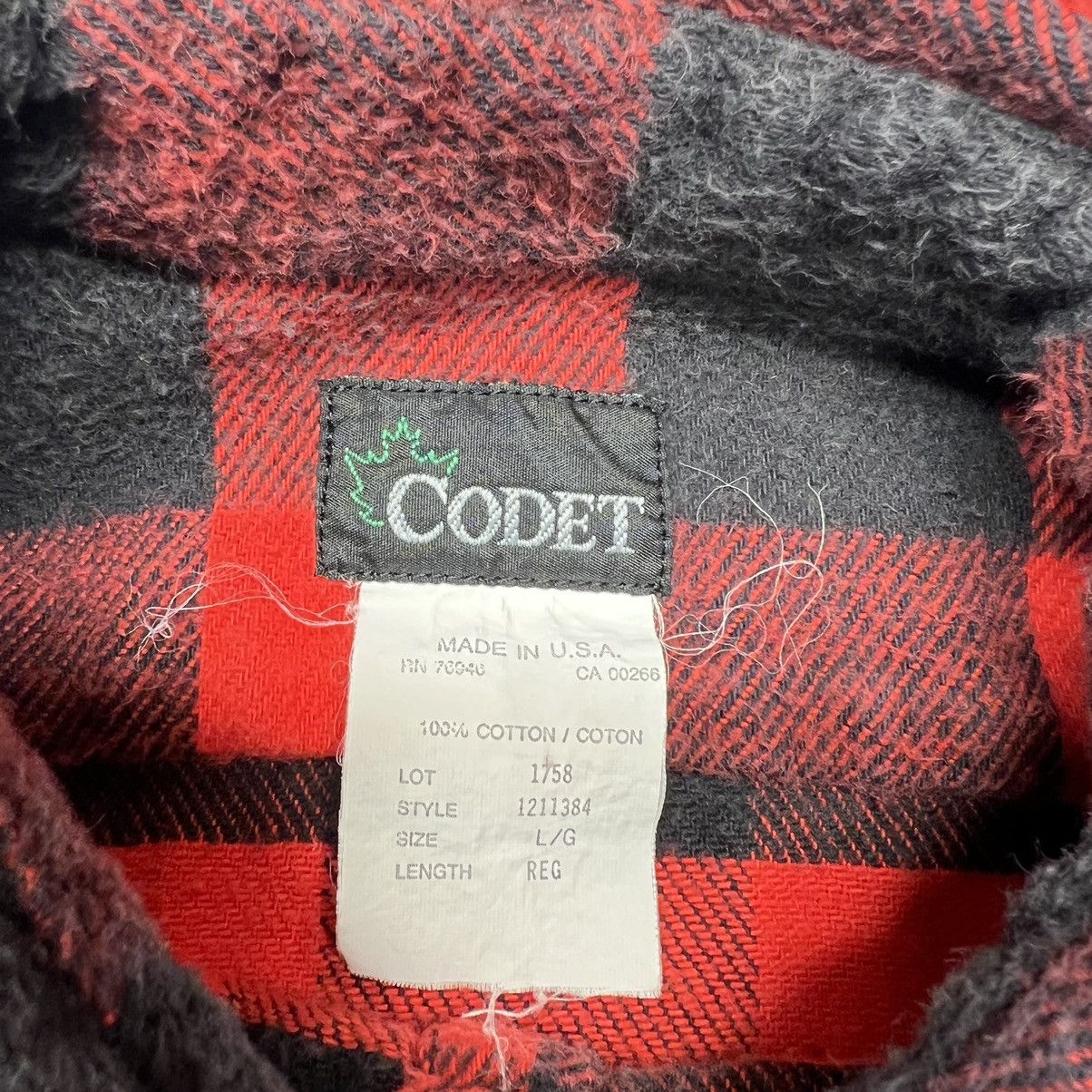 Vintage VTG Codet Flannel Shirt Red Plaid Buffalo Button Up Pocket Size US L / EU 52-54 / 3 - 5 Thumbnail