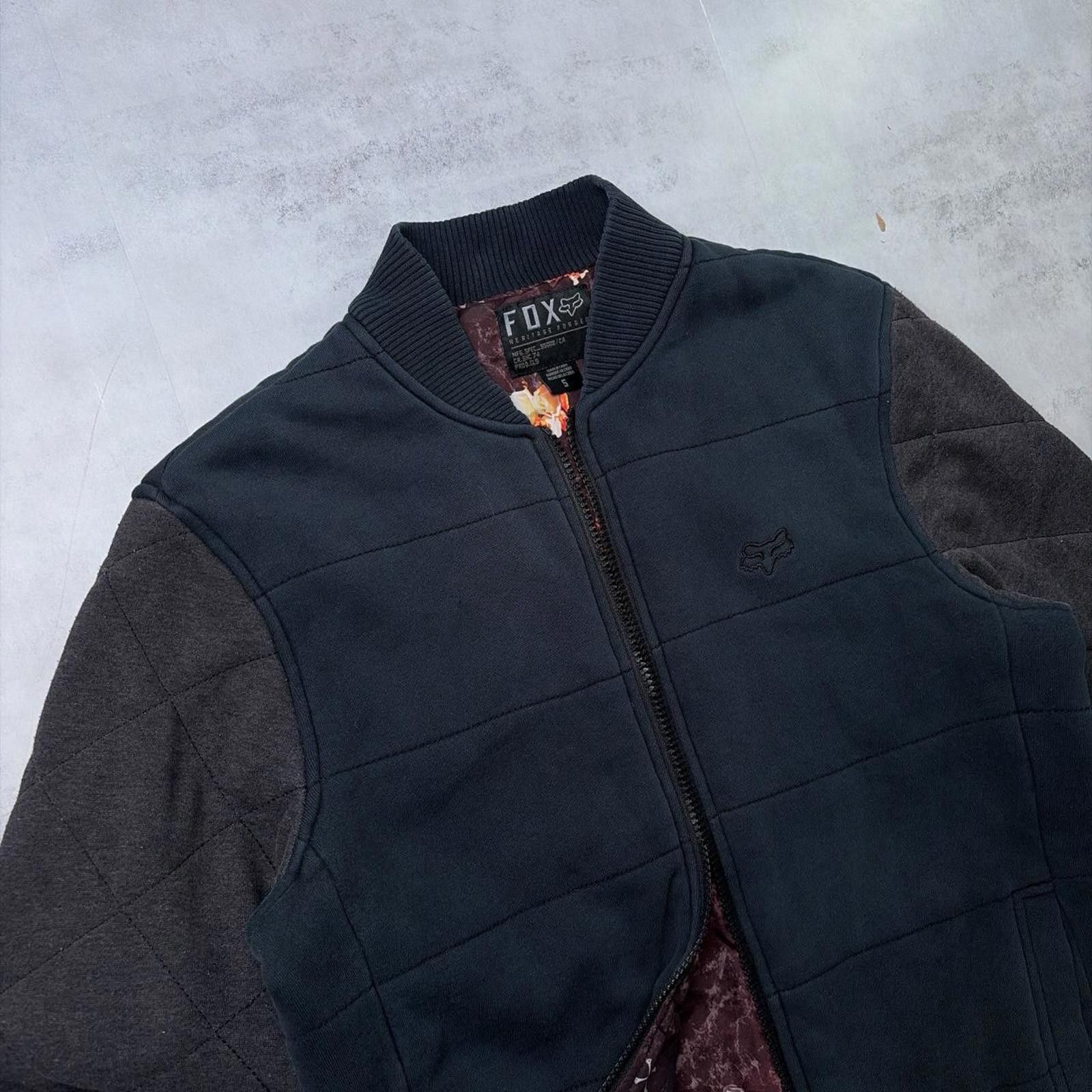 Fox Racing Y2K Black Fox Racing Grunge Graphic Lined Bomber Jacket Size US S / EU 44-46 / 1 - 5 Thumbnail