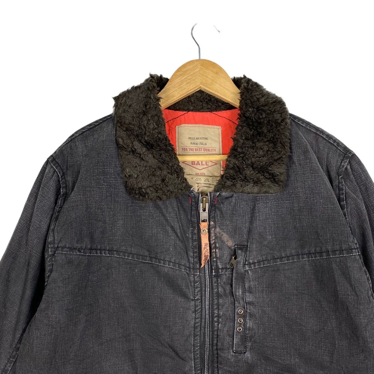 Japanese Brand VINTAGE BALL FUR COLLAR DETROIT JACKET Size US L / EU 52-54 / 3 - 4 Thumbnail