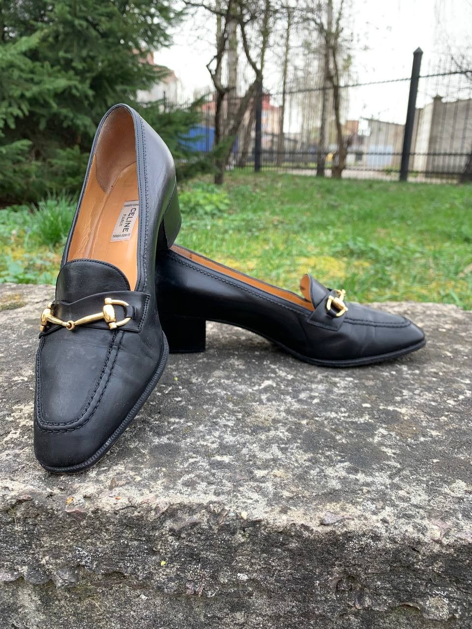 Celine Vintage luxury designer streetwear Celine heels Sz 37 Size US 7 / IT 37 - 5 Thumbnail