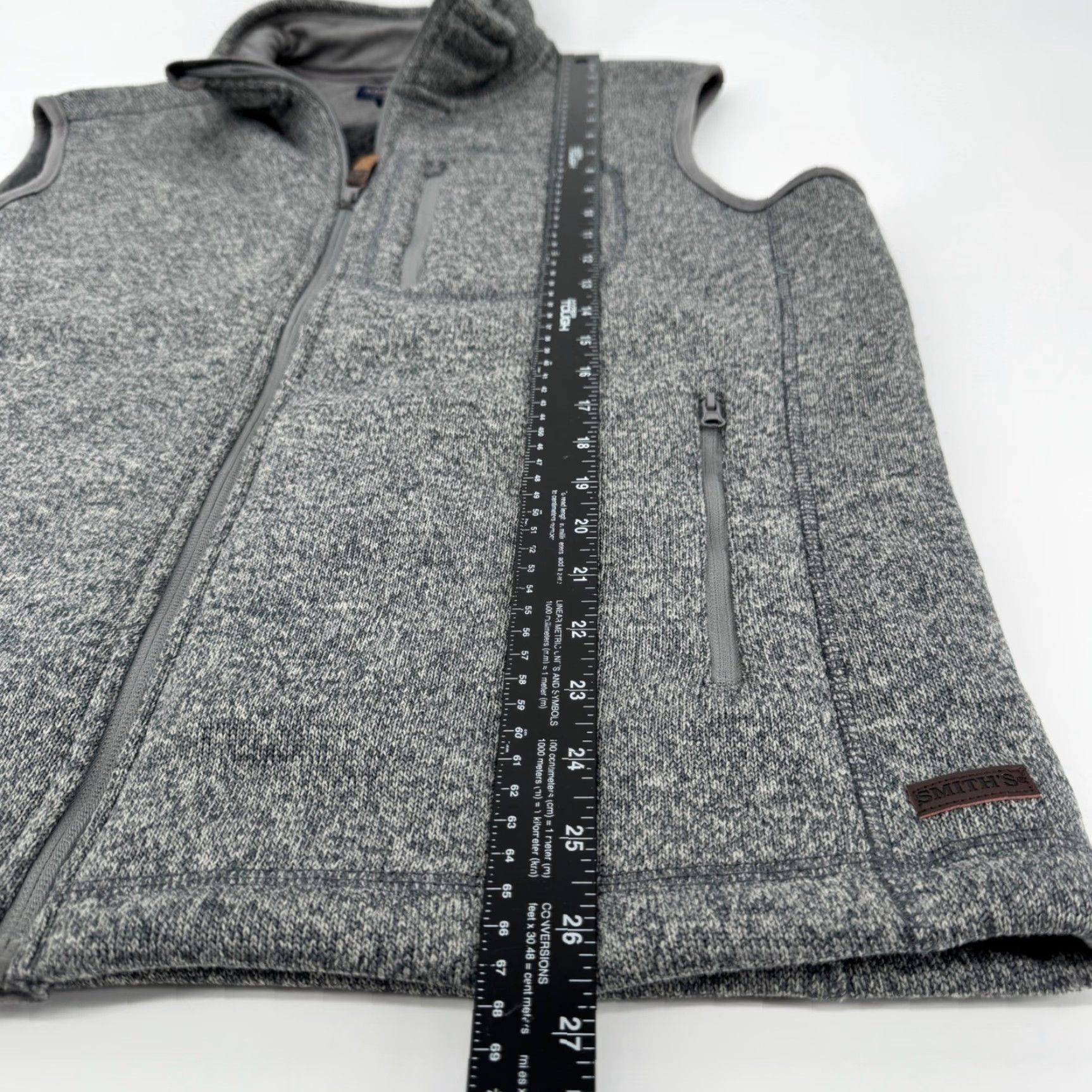 Vintage Smiths Mens Vest XL Fleece Heathered Gray Full Zip Pockets Gray Pockets Casual Outdoor Athletic Warm Size US XL / EU 56 / 4 - 6 Thumbnail