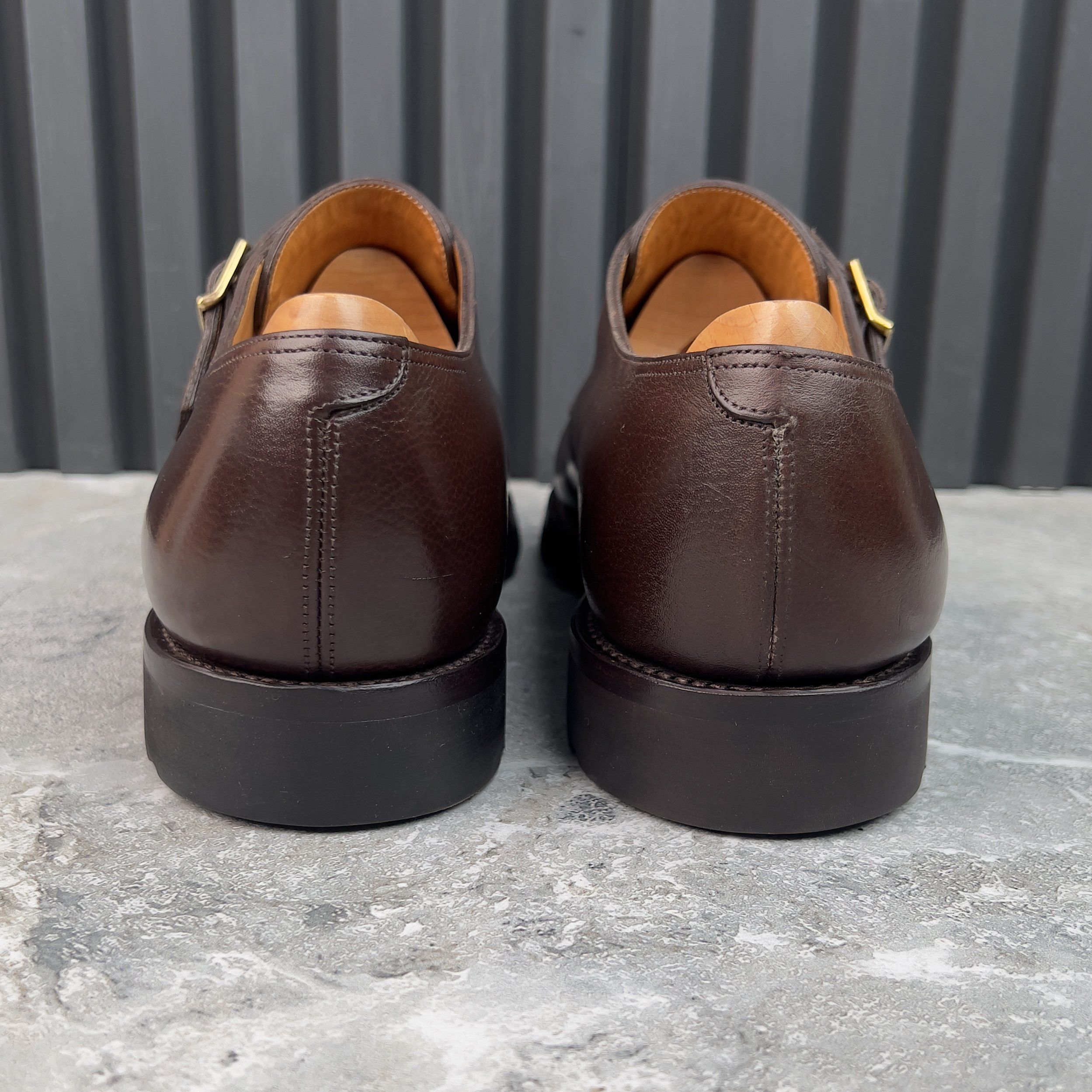 John Lobb William Derby Monk Double Strap Brown Leather Size US 9 / EU 42 - 7 Thumbnail
