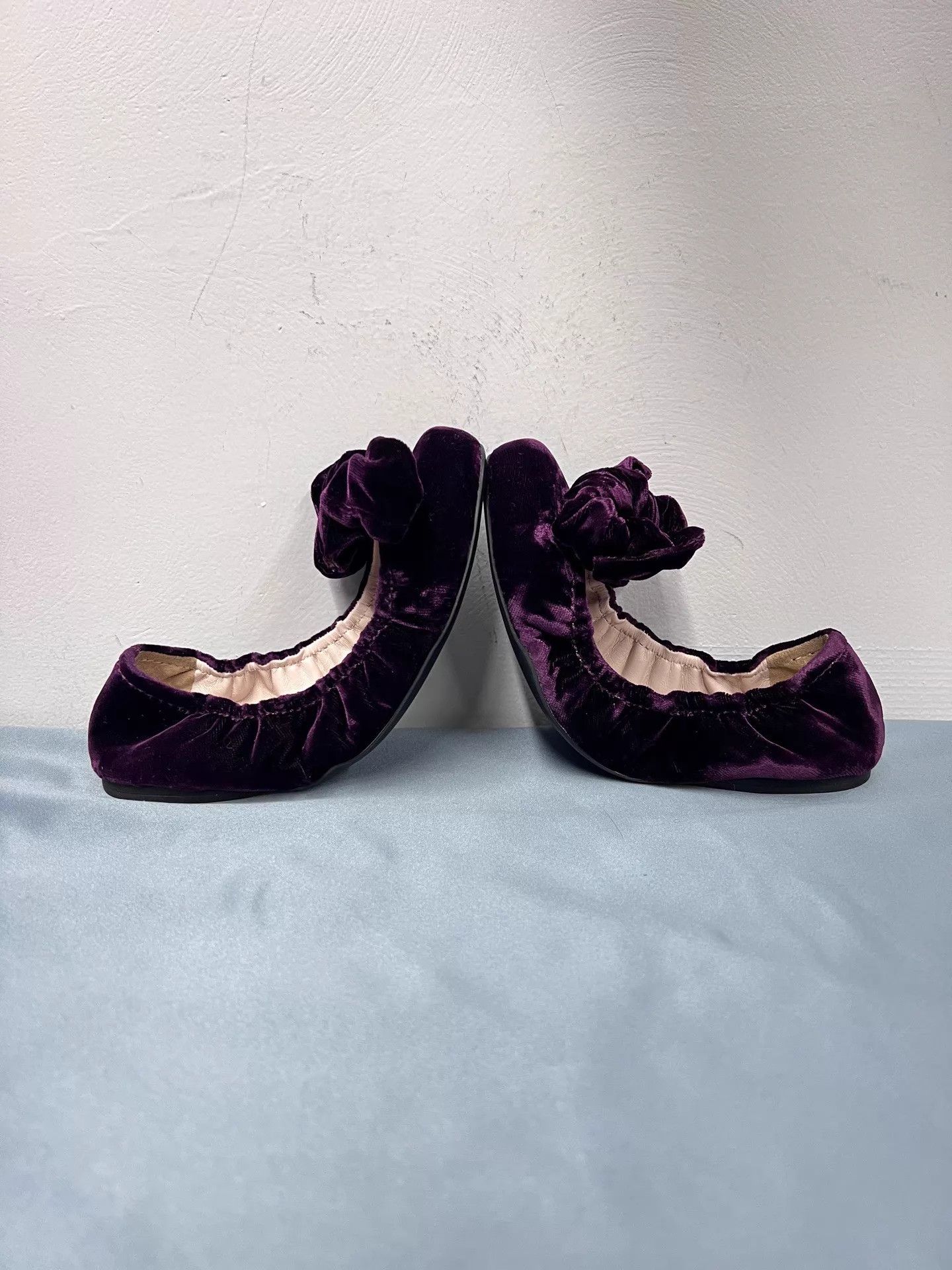 Miu Miu MIU MIU Velvet Bow Flat Ballet Shoes 36 New BF4097 Size US 5.5 / IT 35.5 - 6 Thumbnail