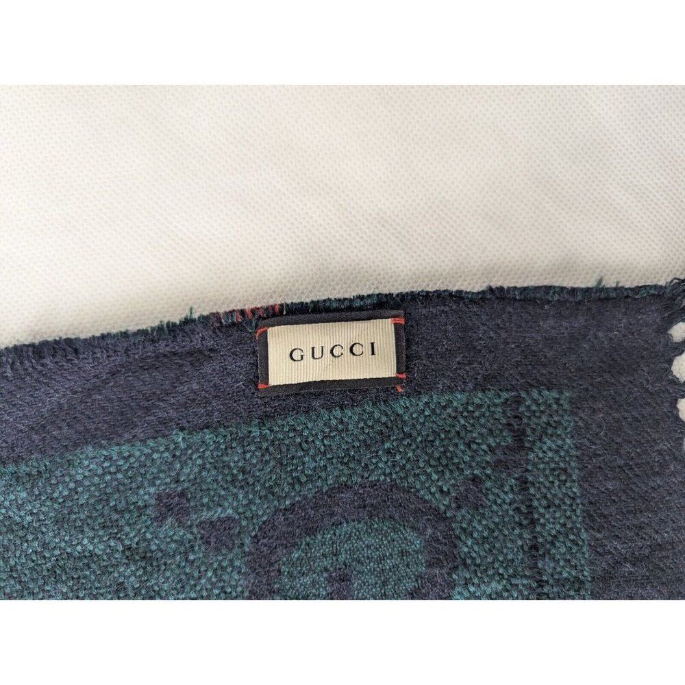 Gucci Gucci GG Monogram Check Scarf Cashmere Multicolor Size ONE SIZE - 6 Thumbnail