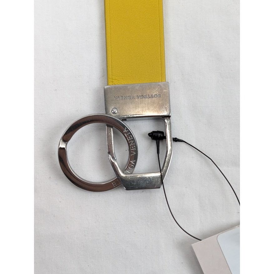 Bottega Veneta o1rshd1 Size: OS/ Nappa Logo/Ottone Keyring in Yellow/Silver Size ONE SIZE - 3 Thumbnail