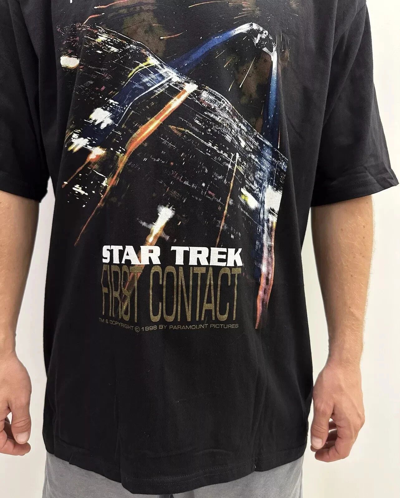 Vintage Vintage 1996 Star Trek First Contact t-shirt Tv Film Promo Size US XL / EU 56 / 4 - 3 Thumbnail