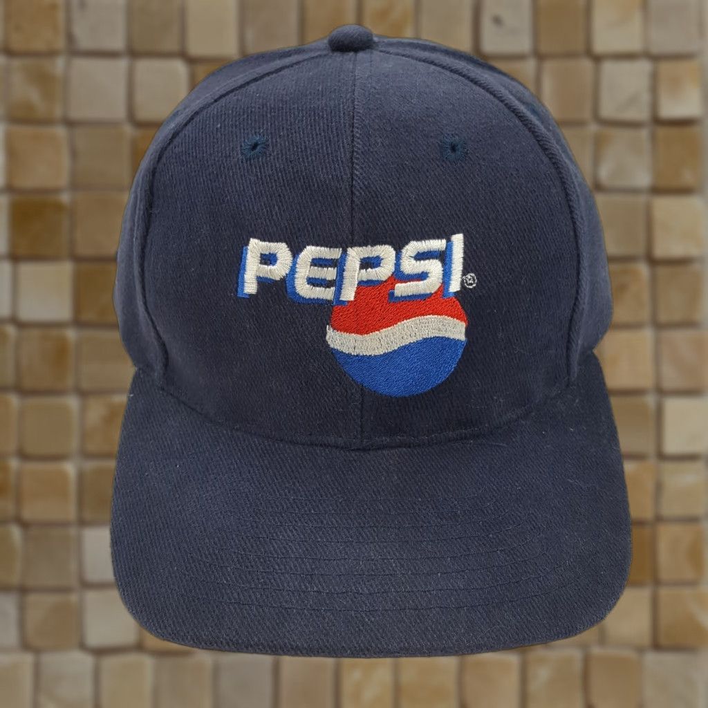 Vintage VINTAGE Pepsi Cola 90s Snapback Hat Adjustable Blue Baseball Cap Retro Mens Size ONE SIZE - 1 Thumbnail