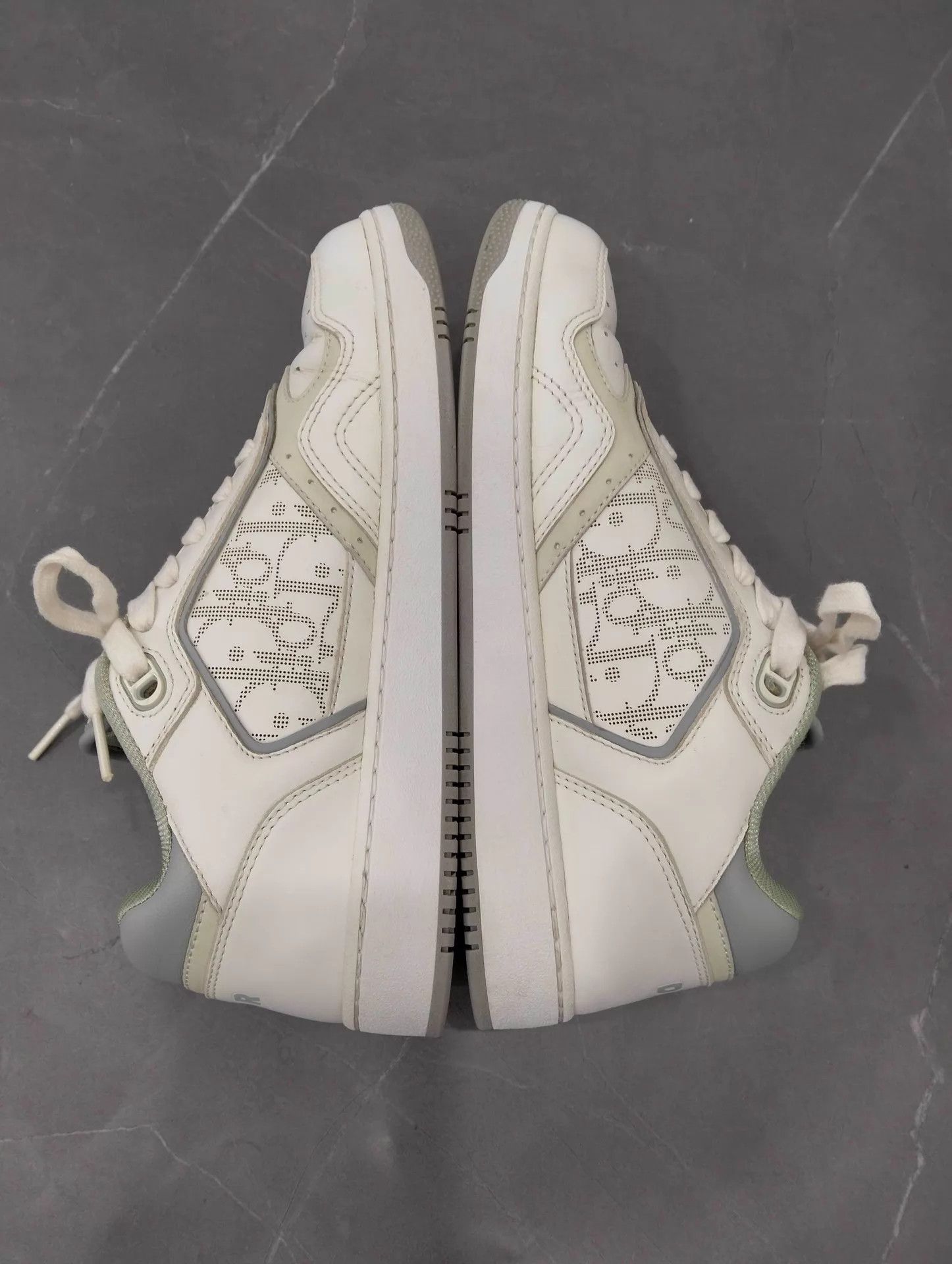 Dior Dior B27 White Gray Allover Print 39 Size US 8.5 / IT 38.5 - 2 Thumbnail