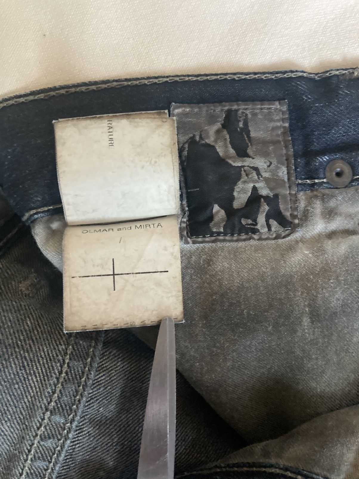 Rick Owens × Rick Owens Drkshdw Rick Owens Olmar Mirta era Denim Jean Size US 31 - 11 Thumbnail