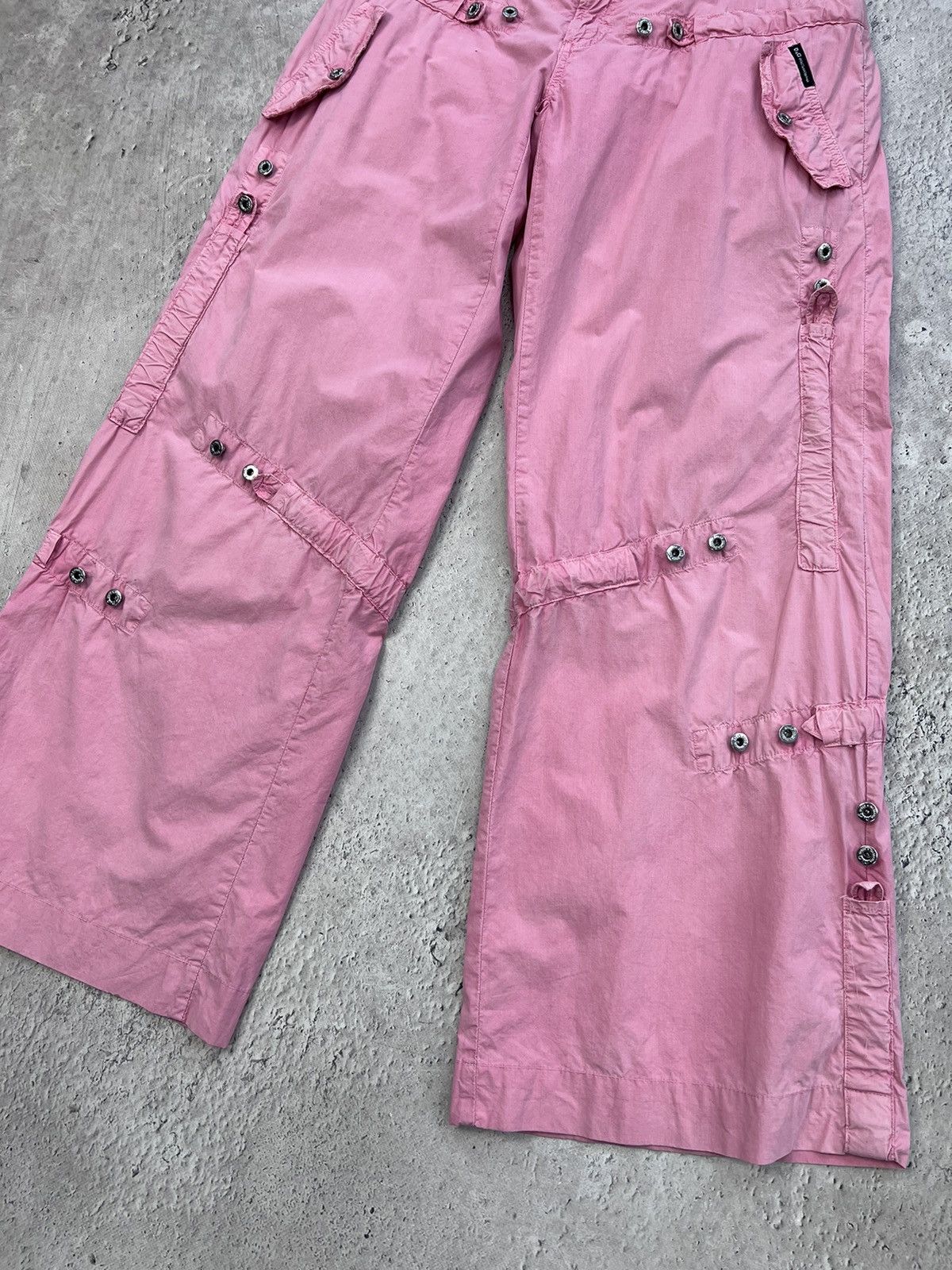 Dolce & Gabbana DOLCE GABBANA Y2K Cargo Flared Pants Parachute Bondage Size 30" / US 8 / IT 44 - 2 Thumbnail
