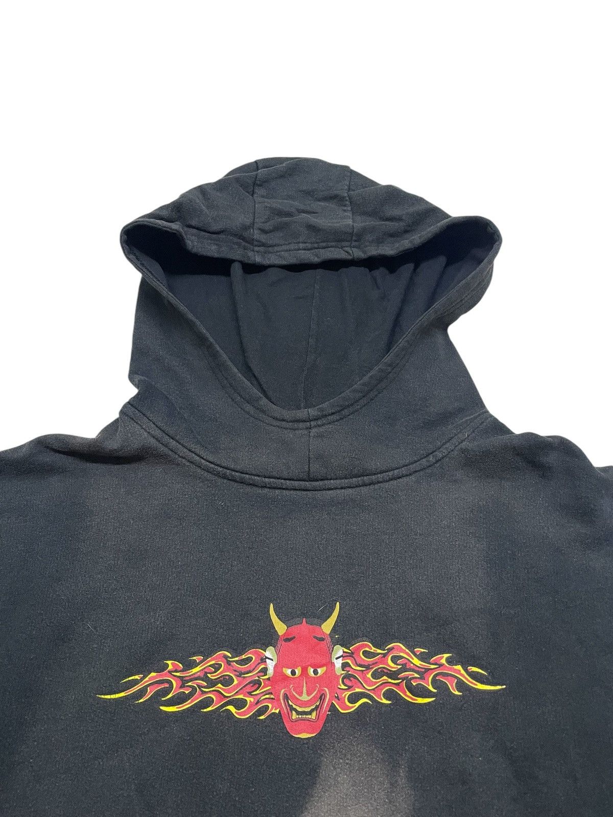 Japanese Brand × Vintage Vintage HERE THERE Skull Distressed Stain Hoodie Sweatshirt Size US L / EU 52-54 / 3 - 2 Thumbnail
