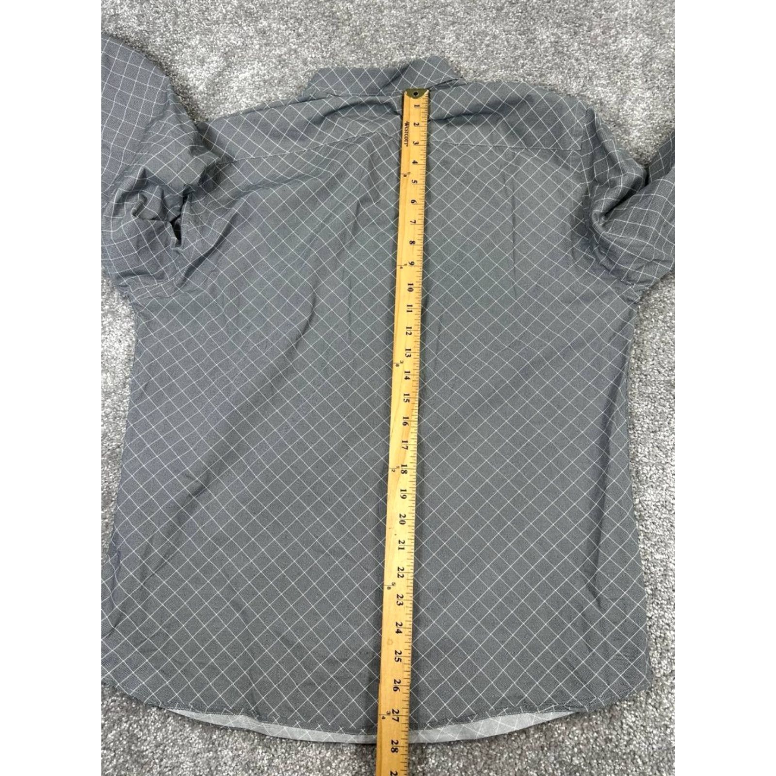 Armani Armani Collezioni Shirt Mens Large Gray Cotton Button Up Size US L / EU 52-54 / 3 - 7 Thumbnail