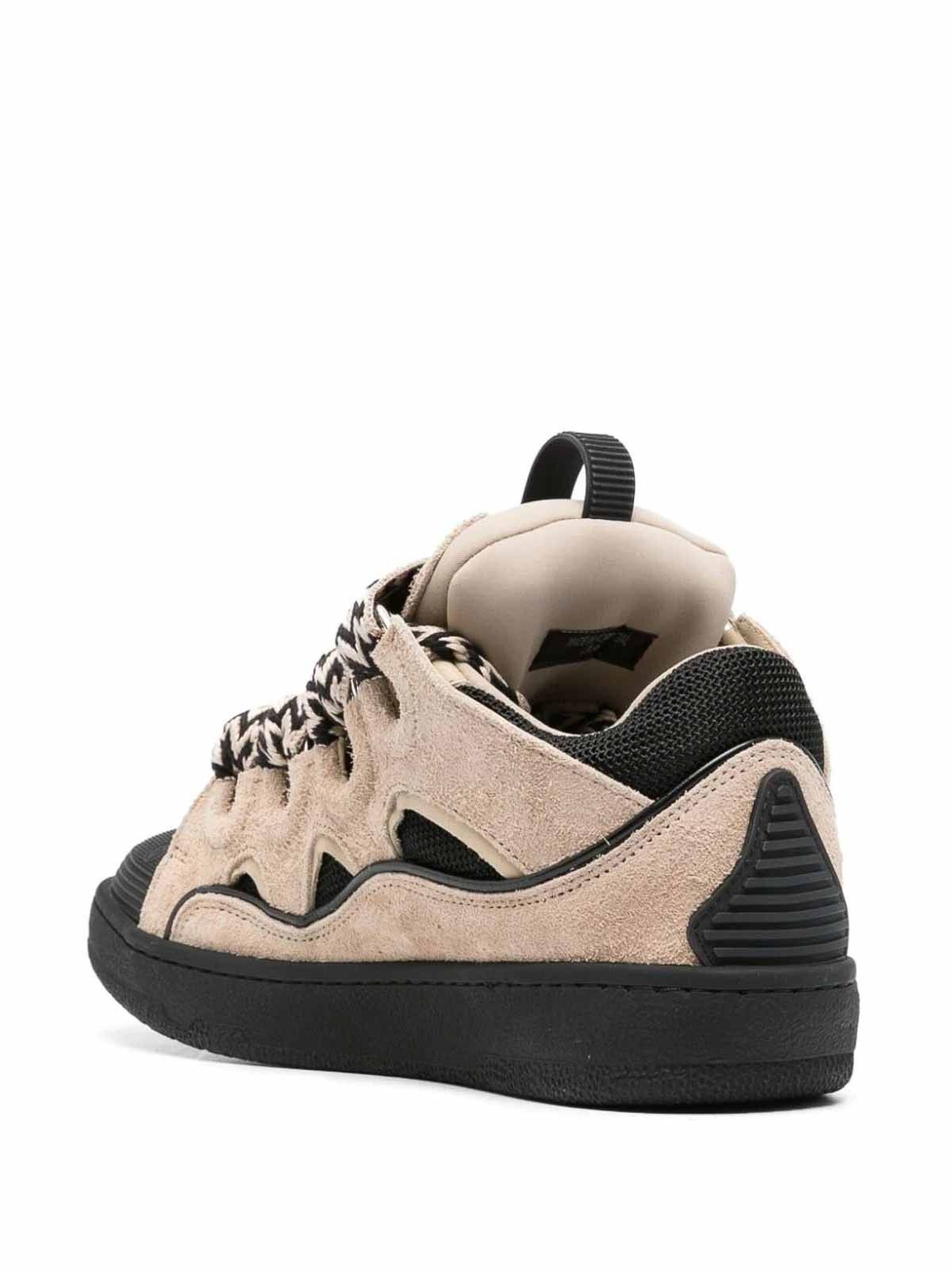 Lanvin o1w1db11124 Dup / Curb Low Top Sneakers in Beige/Black Size US 6 / IT 36 - 2 Thumbnail