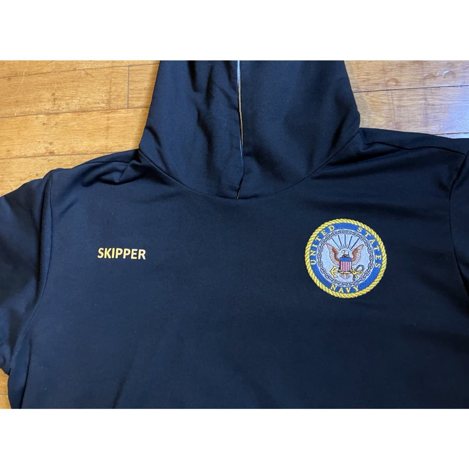 Vintage US Navy Skipper Hoodie Reversible Men’s Large Black Size US L / EU 52-54 / 3 - 3 Thumbnail