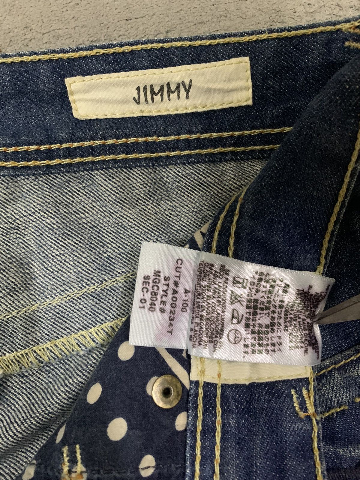 Tornado Mart Vintage Jimmy Taverniti Studded Flare Distress Grunge Jeans Size US 31 - 19 Thumbnail