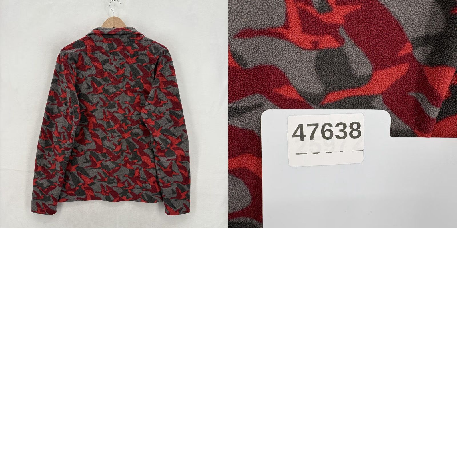 Eddie Bauer Eddie Bauer First Ascent Fleece Pullover Mens Medium Gray Red Camo 1/4 Zip Camp Size US M / EU 48-50 / 2 - 9 Thumbnail