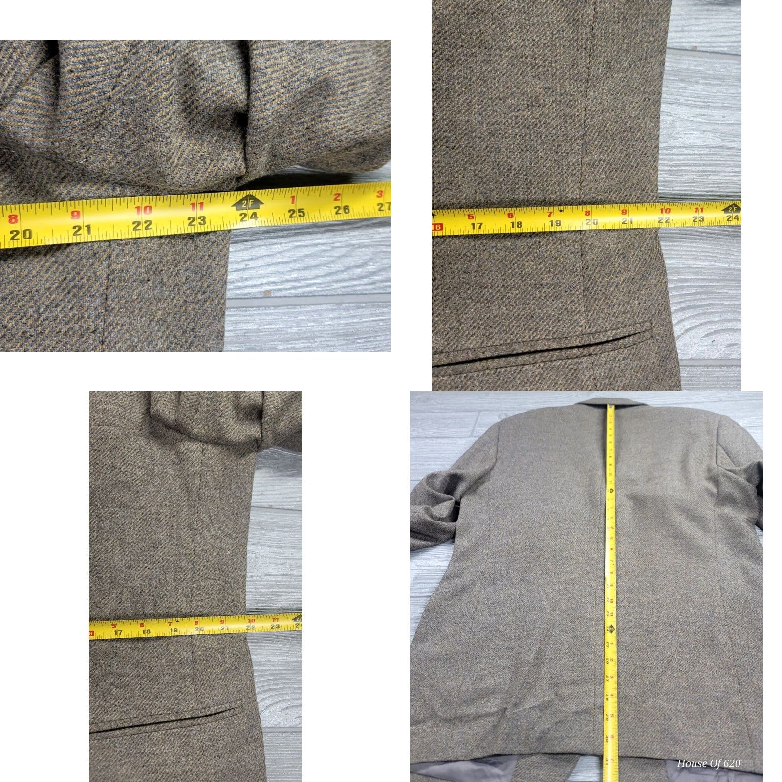 Vintage Metropolitan View Blazer Wool Tweed Brown 44 R Men's One Piece Single-Breasted 3-Button Italy City Classic Vintage Style 90s (if applicable) Mens Size 44R - 10 Thumbnail