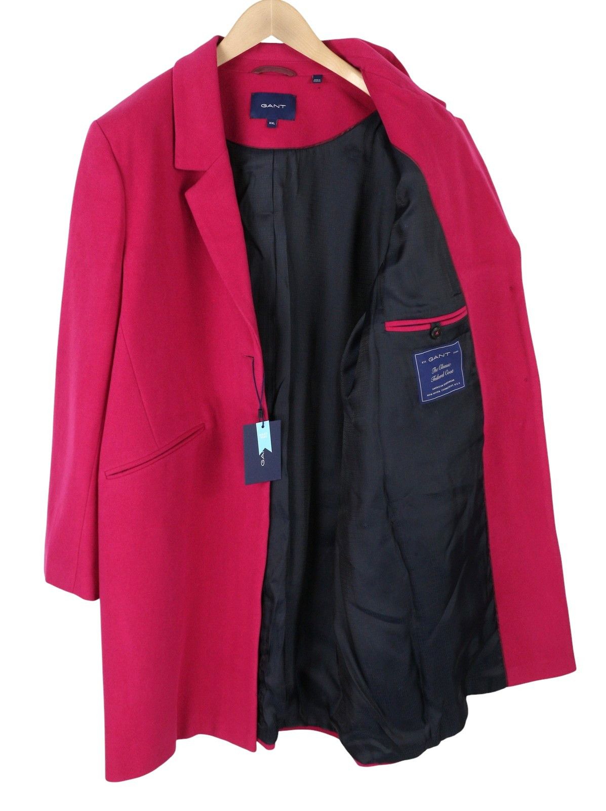 Gant CLASSIC TAILORED 2XL Love Potion Wool Cashmere Coat 87283 Size XXL / US 16-18 / IT 52-54 - 4 Thumbnail