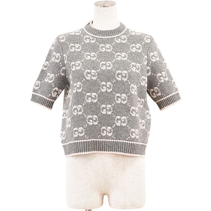 Gucci Gucci Gucci GG Supreme Monogram Wool Knitwear Textile Tops DUTY FREE for USA Size ONE SIZE - 1 Thumbnail