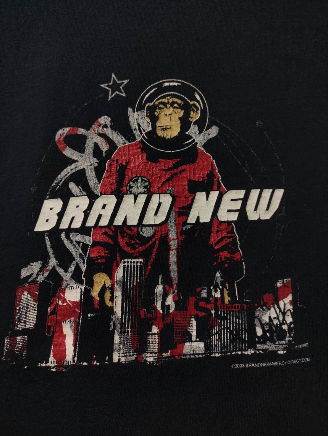 Band Tees Vtg 00's Brand New "Astronaut Chimpanzee" T-Shirt Size US M / EU 48-50 / 2 - 3 Thumbnail