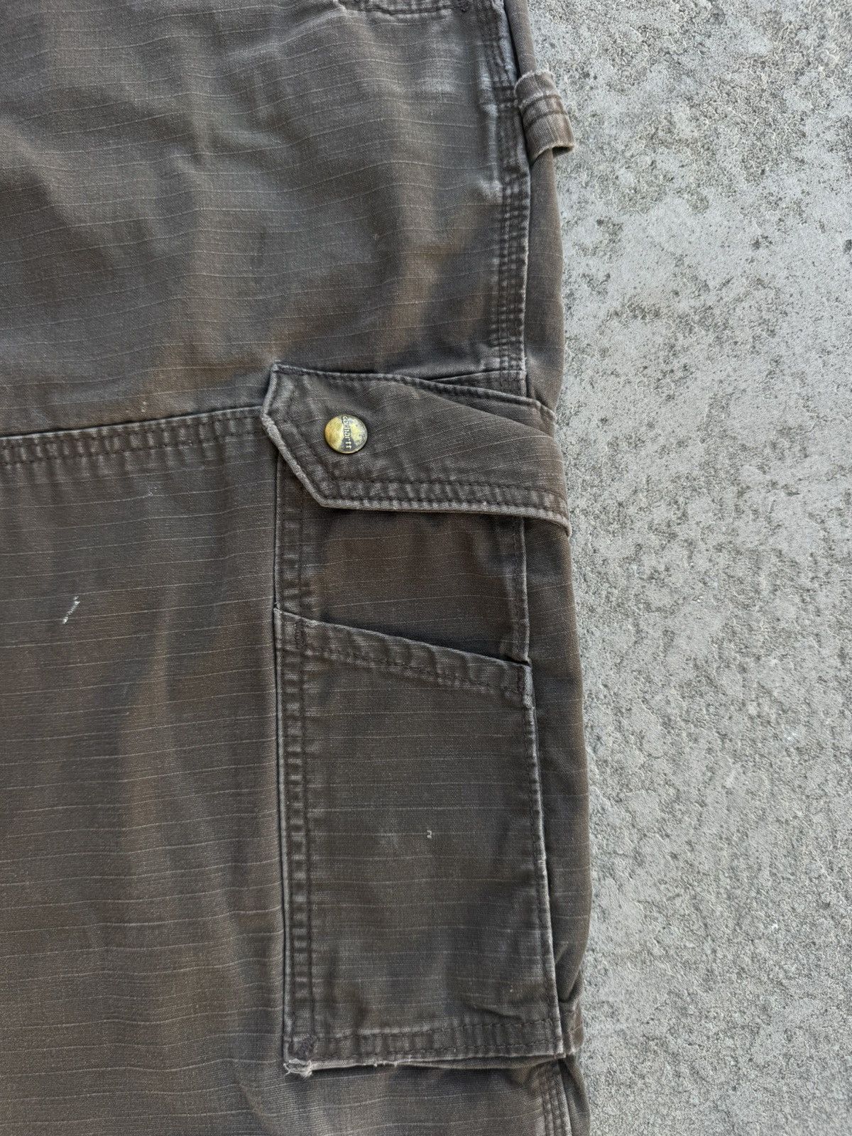 Carhartt × Vintage Vintage Carhartt B342 Green Double Knee Cargos Size US 33 - 5 Thumbnail
