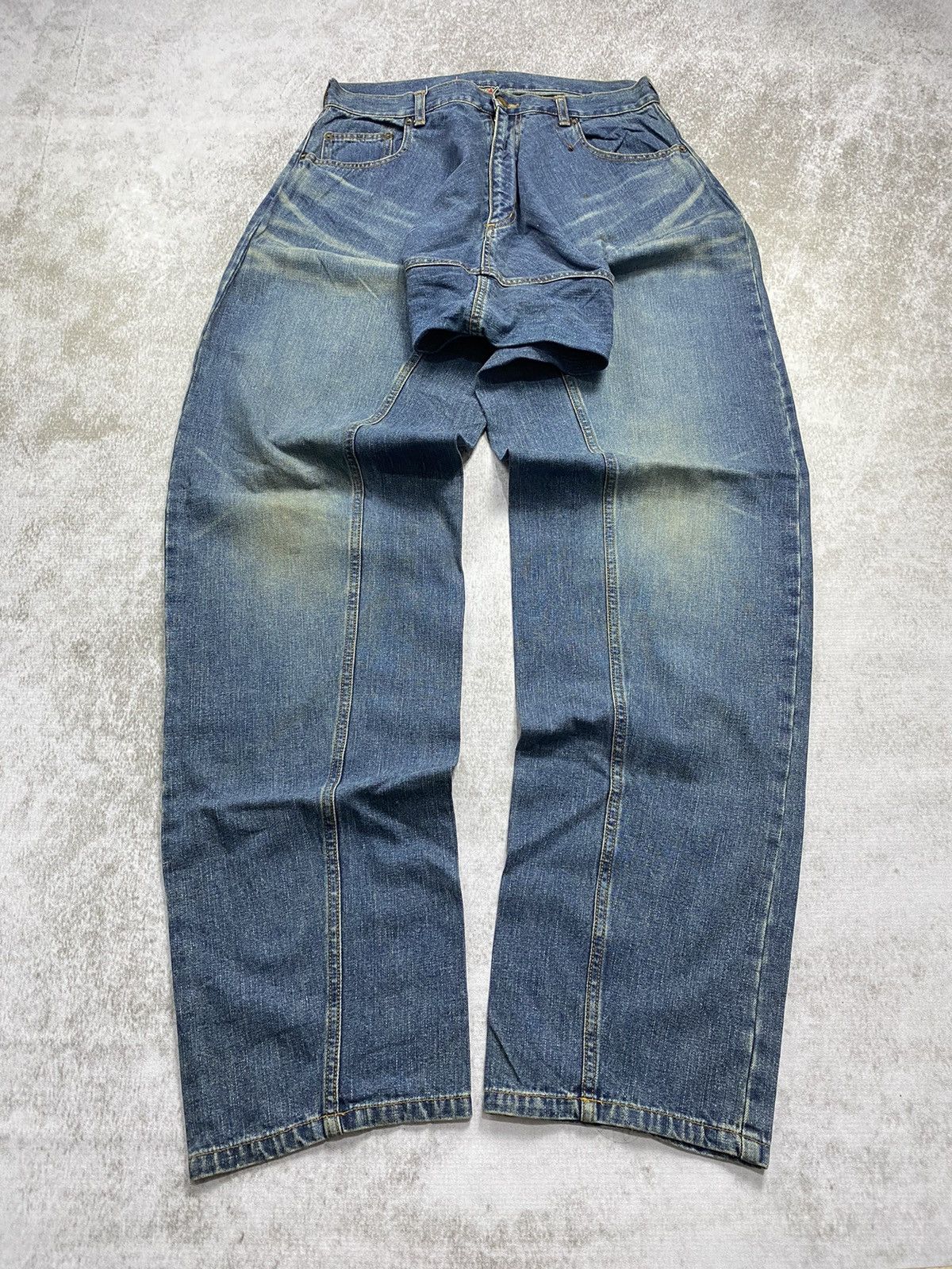Japanese Brand × Maison MIHARA YASUHIRO 2000s Miharayasuhiro mud washed wide leg pants Size US 33 - 2 Thumbnail