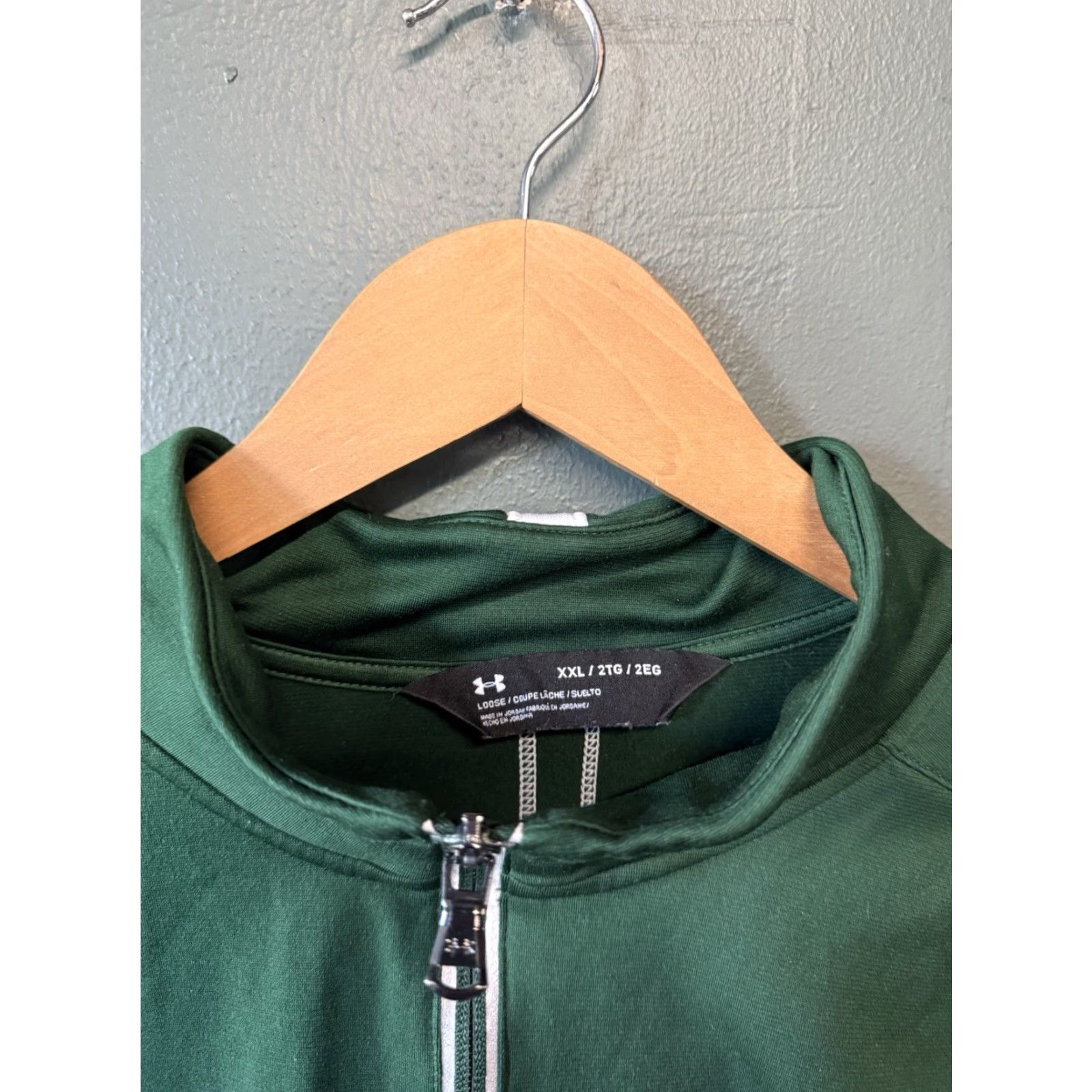 Under Armour Under Armour Mens Green 1/4 Zip Pullover Sweatshirt Mock Neck 2XL Shirt Mens Green 1/4 Zip Pullover Sweatshirt Mock Neck 2XL Size US XXL / EU 58 / 5 - 3 Thumbnail