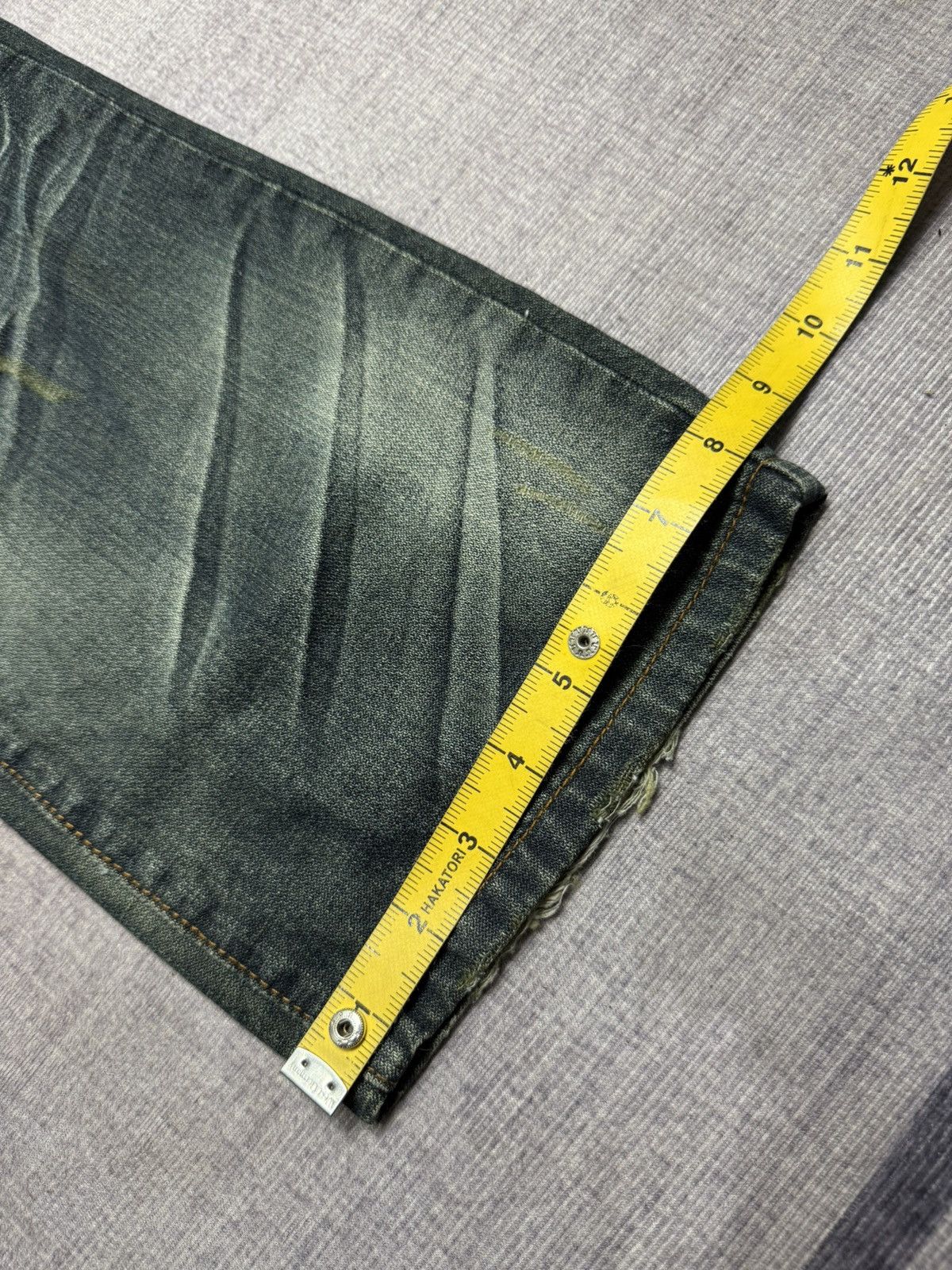 Tornado Mart DDONG SSAN TORNADO STYLE DENIM BUKAN PANTS Size US 35 - 19 Thumbnail