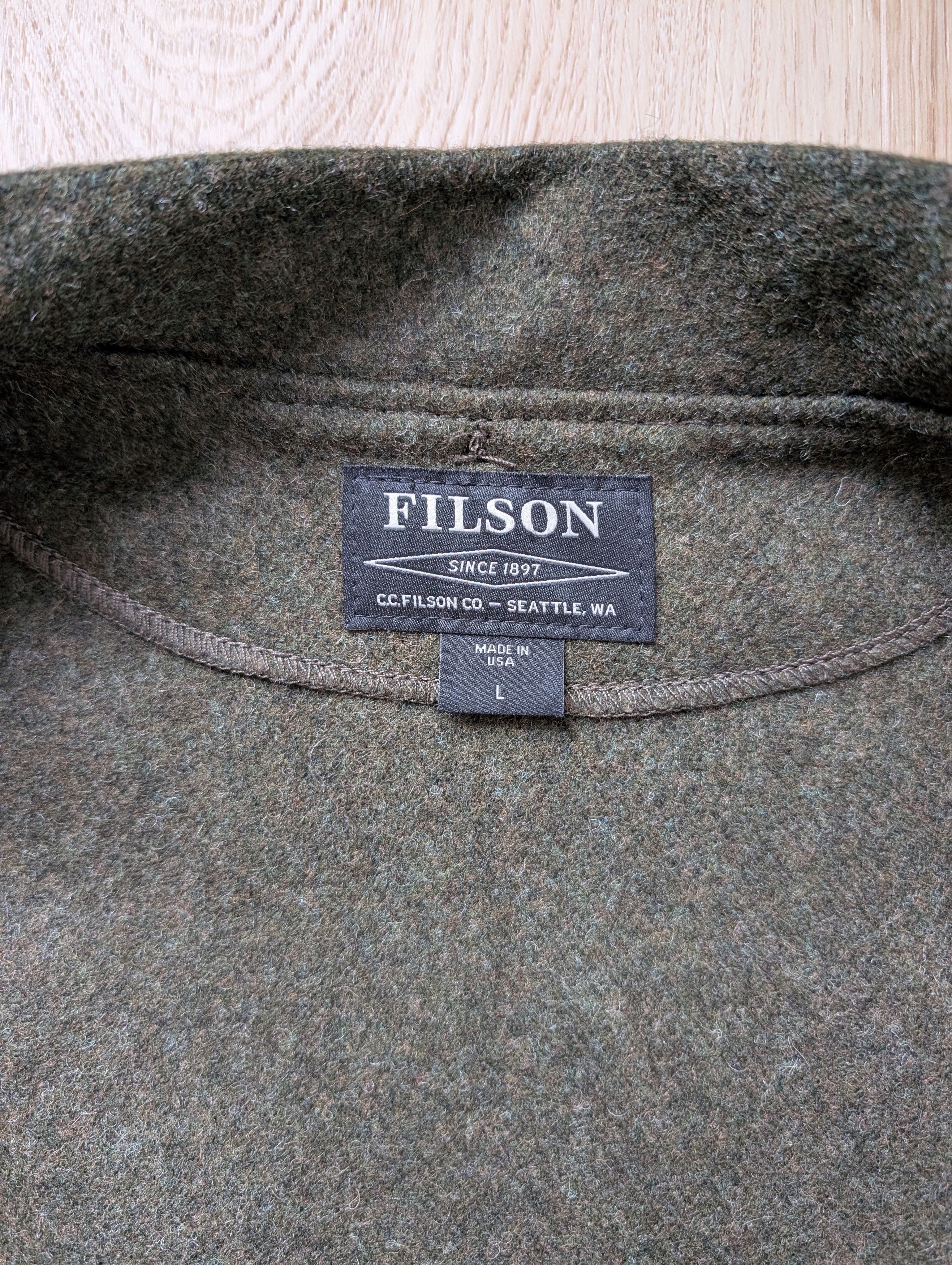 Filson FILSON Mackinaw 100% Wool Forest Green Zip Hunting Vest USA Size US L / EU 52-54 / 3 - 5 Thumbnail